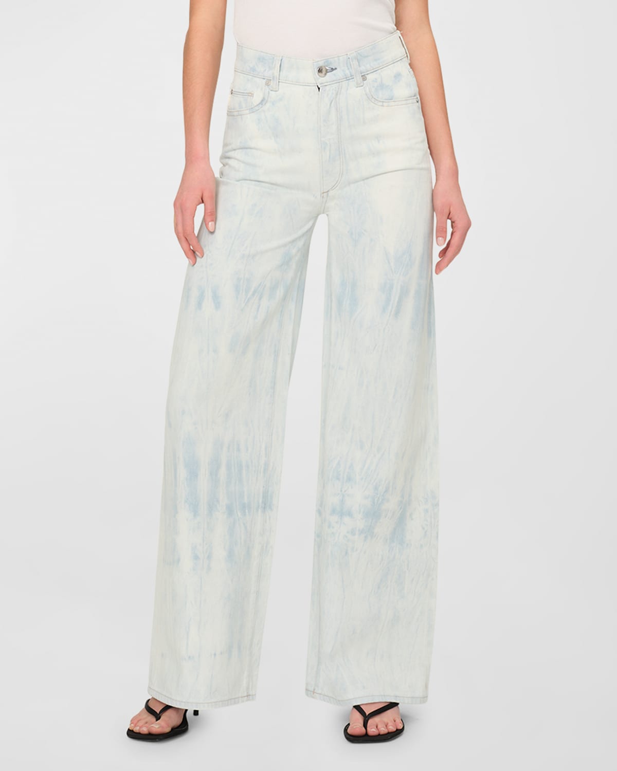 Dl1961 Hepburn Wide-leg High-rise Vintage Jeans In Blue