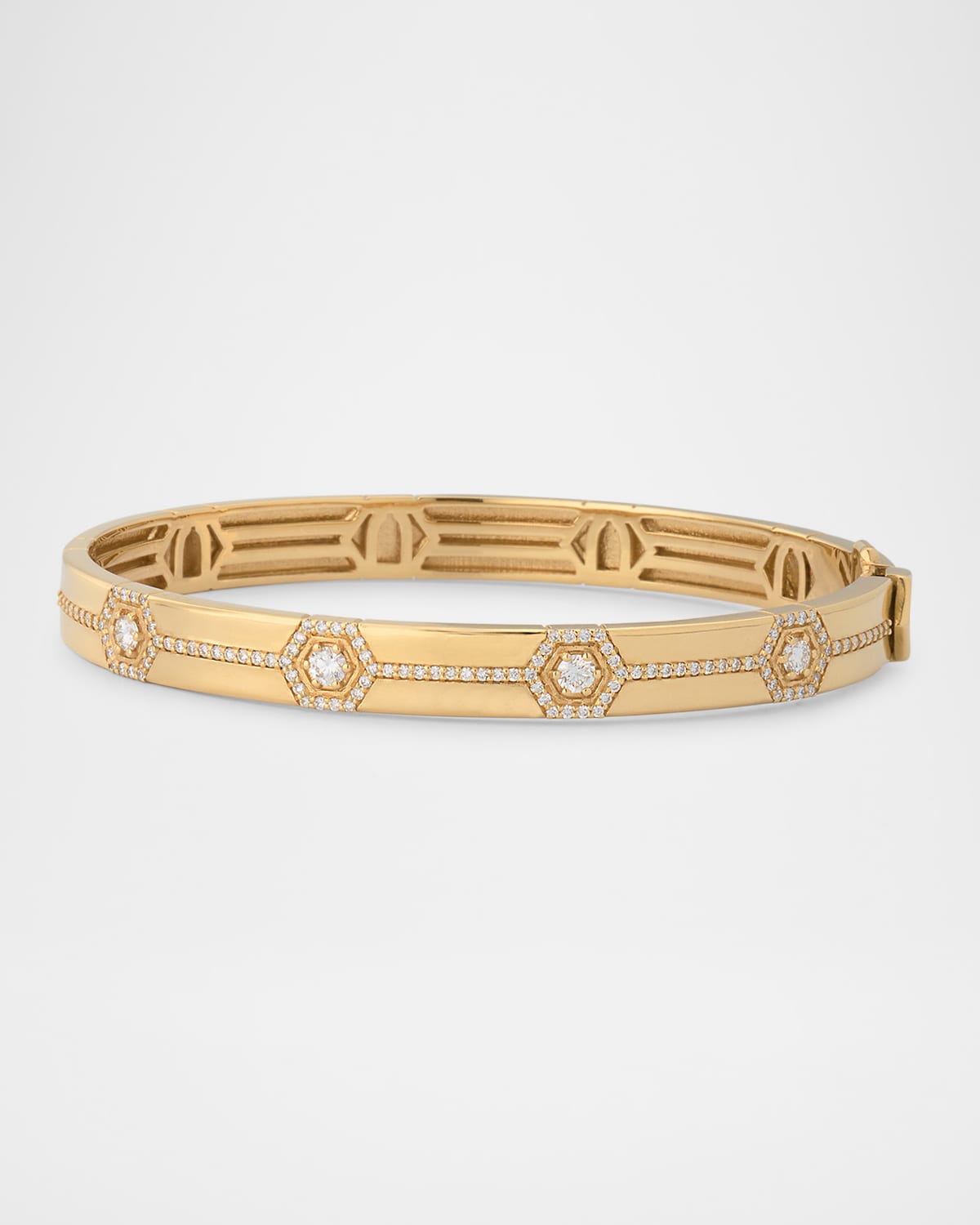18K Yellow Gold Baia Sommersa Diamond Bangle Bracelet