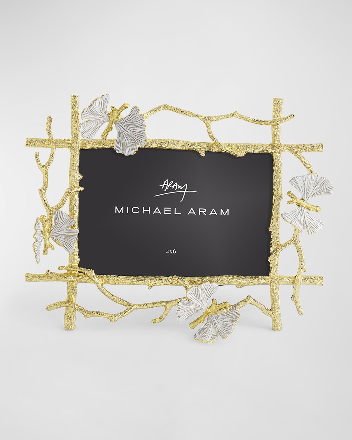 Michael Aram Butterfly Ginkgo Photo Frame, 4" X 6" In White And Gold