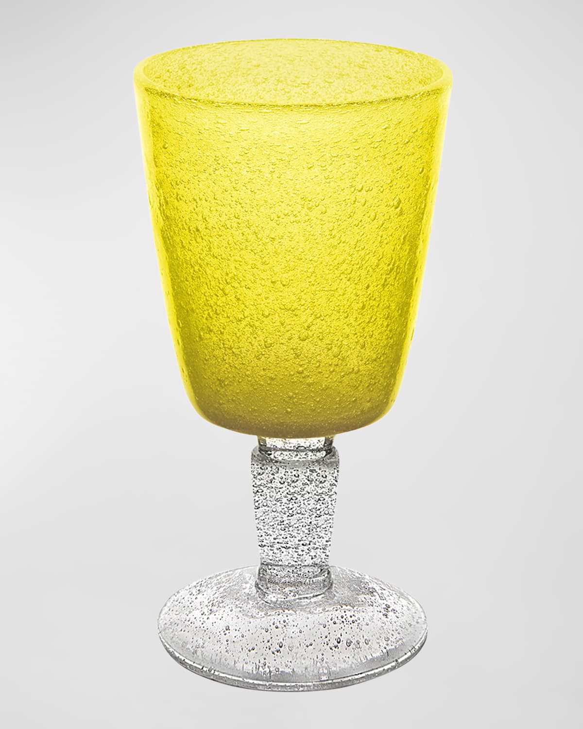 Memento 10 Oz. Wine Goblets, Set Of 6 In Yellow Transparent
