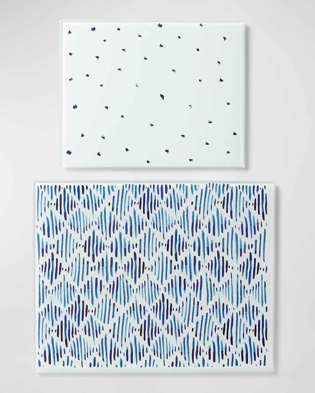 Shop Lenox Blue Bay 2-piece Glass Cutting Board Set In White