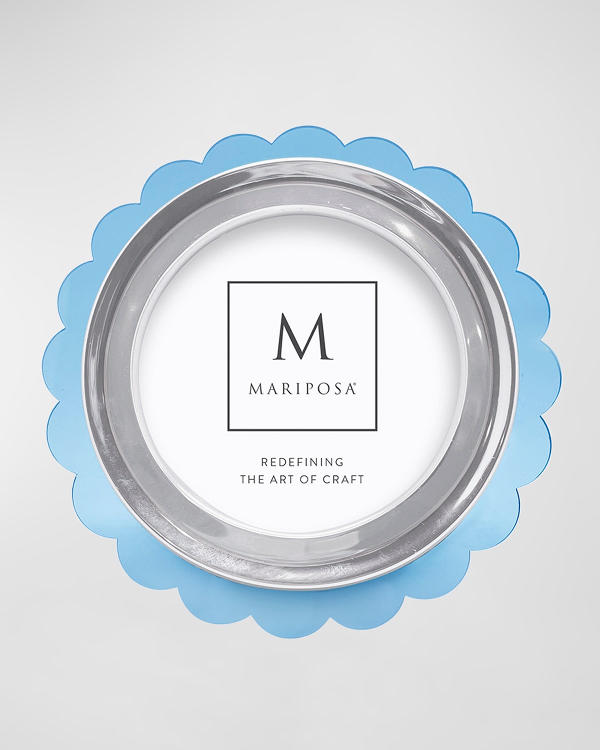 Shop Mariposa Acrylic Scallop Round Frame, 4" Round In Aqua