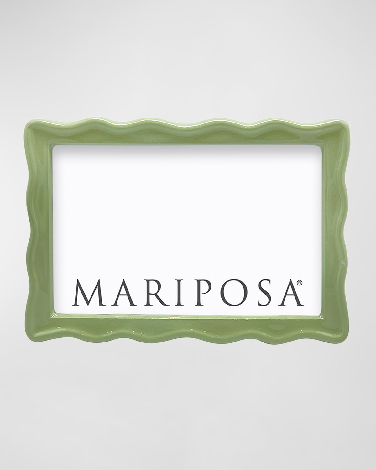 Shop Mariposa Wavy Enamel Frame, 4" X 6" In Green