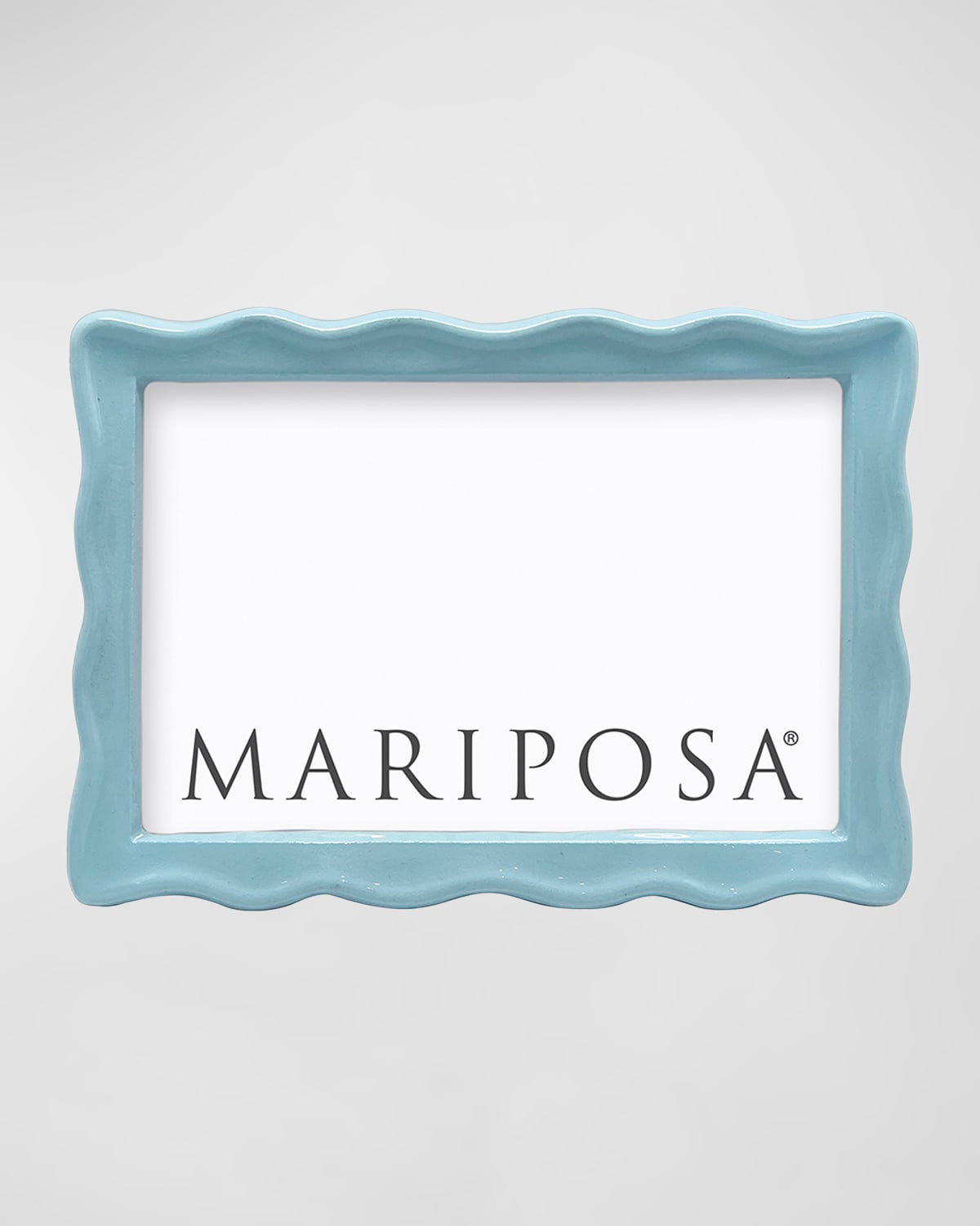 Shop Mariposa Wavy Enamel Frame, 4" X 6" In Aqua