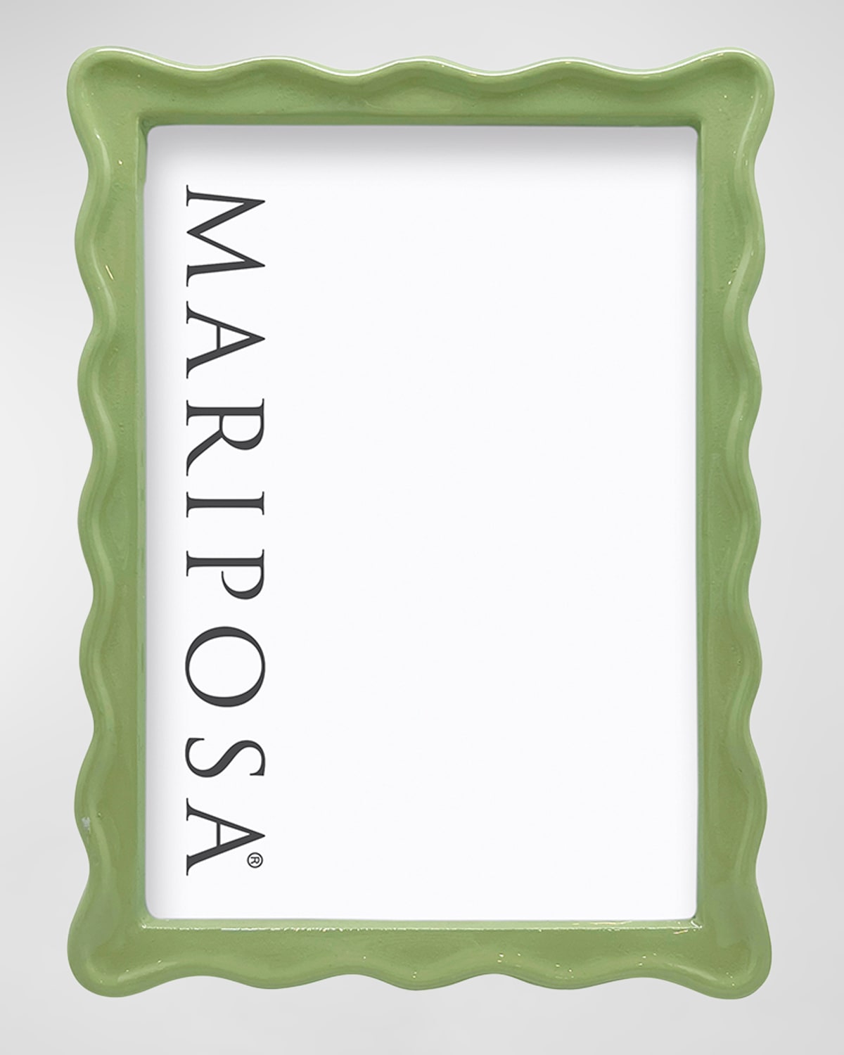 Shop Mariposa Wavy Enamel Frame, 5" X 7" In Green