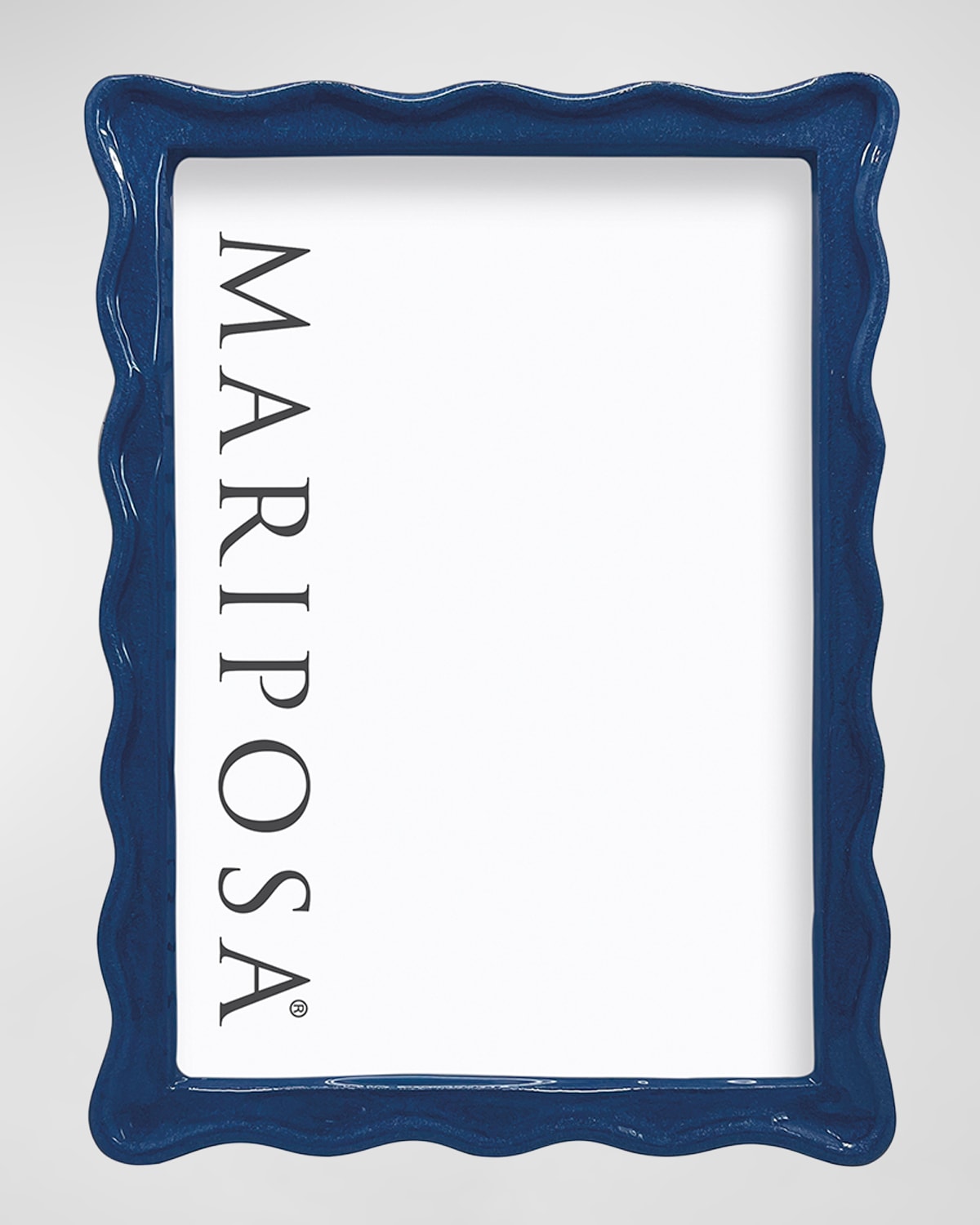 Shop Mariposa Wavy Enamel Frame, 5" X 7" In Blue