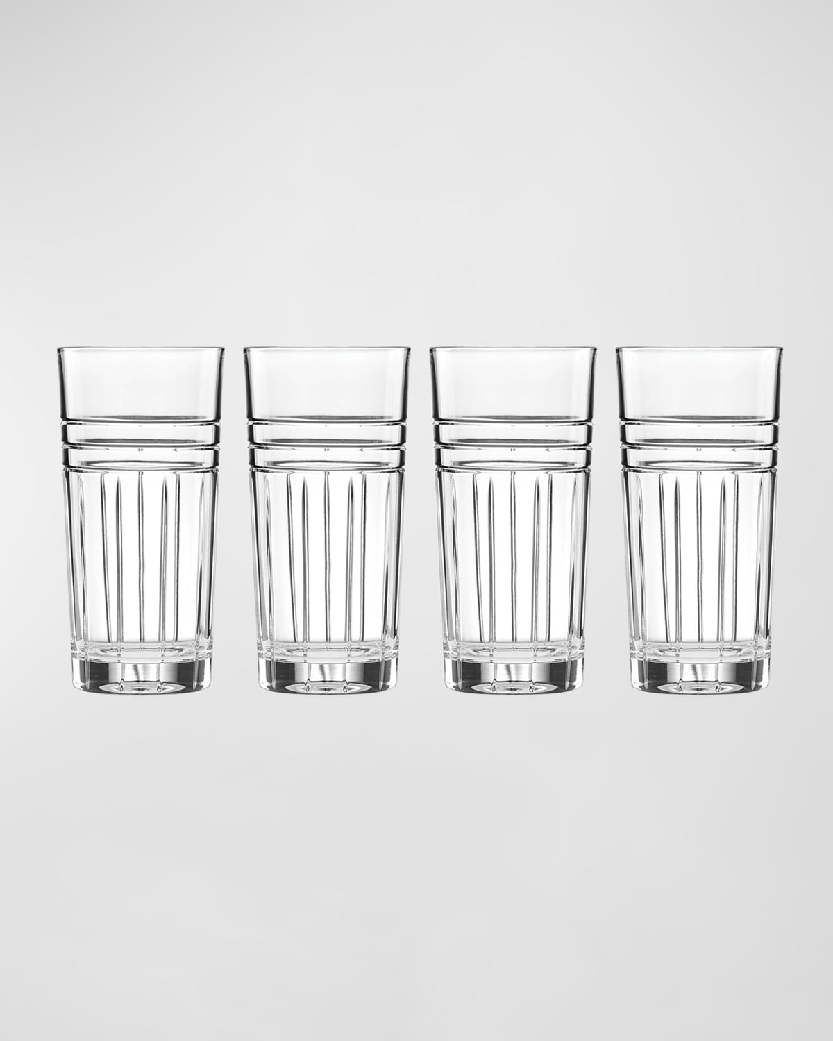 Shop Reed & Barton Tempo 14 Oz. Highball Glasses, Set Of 4 In Clear