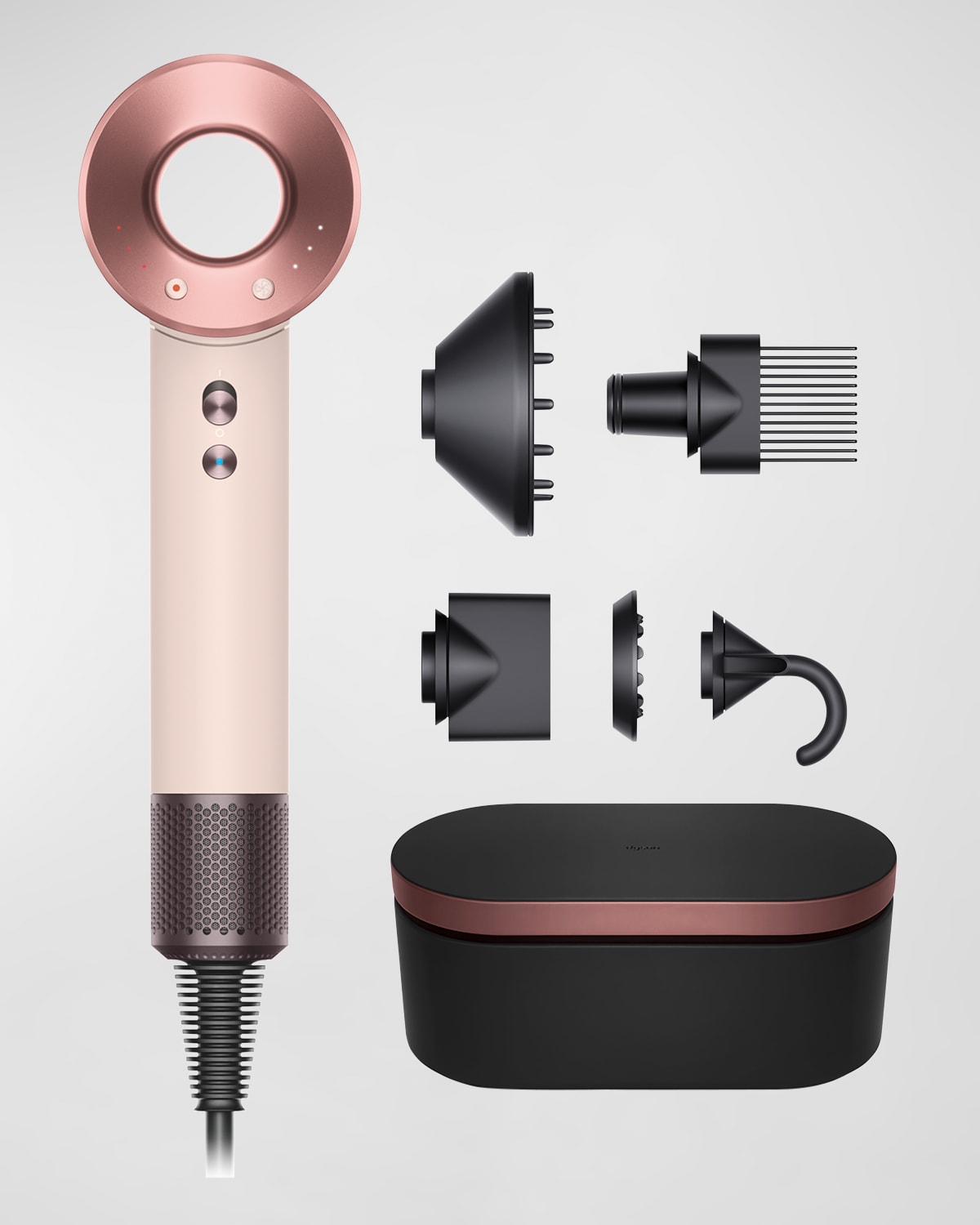 Dyson Limited Edition Supersonic Hair Dryer In Ceramic Pink And Rose Gold In White