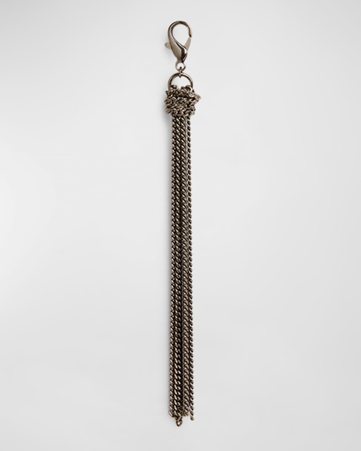 Golden Goose Chain Tassel Charm In Gunmetal