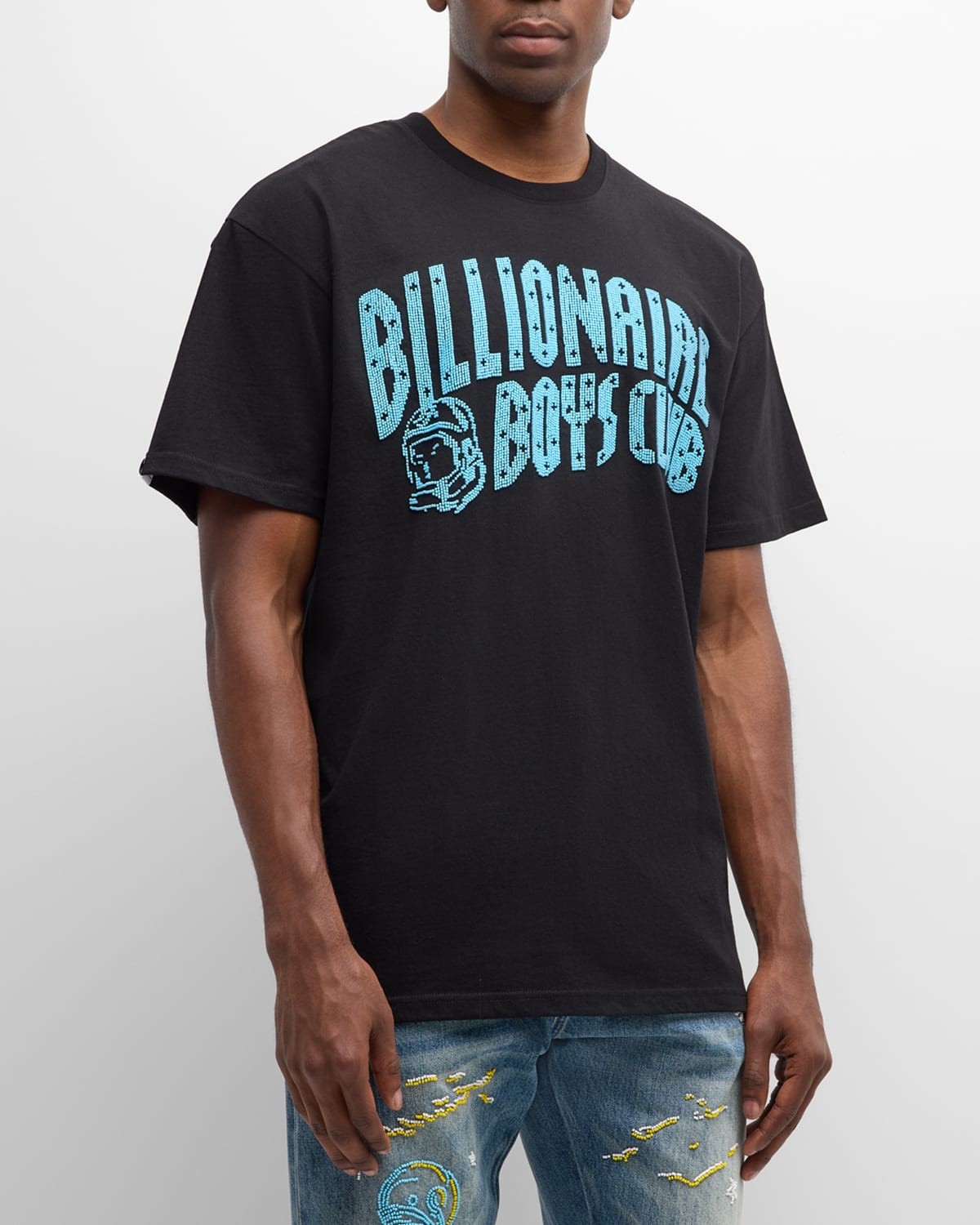 Shop Billionaire Boys Club Men's Beaded Arch Logo T-shirt In Black