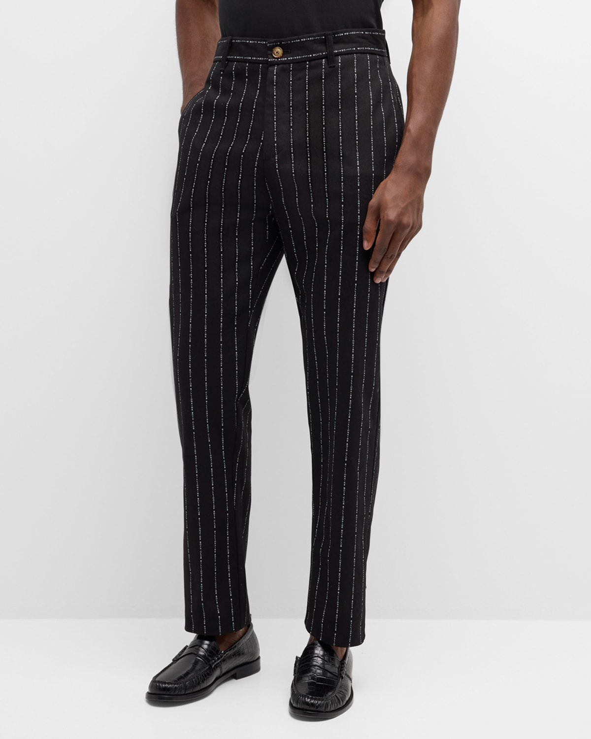 Shop Billionaire Boys Club Men's Jupiter Pinstripe Pants In Black