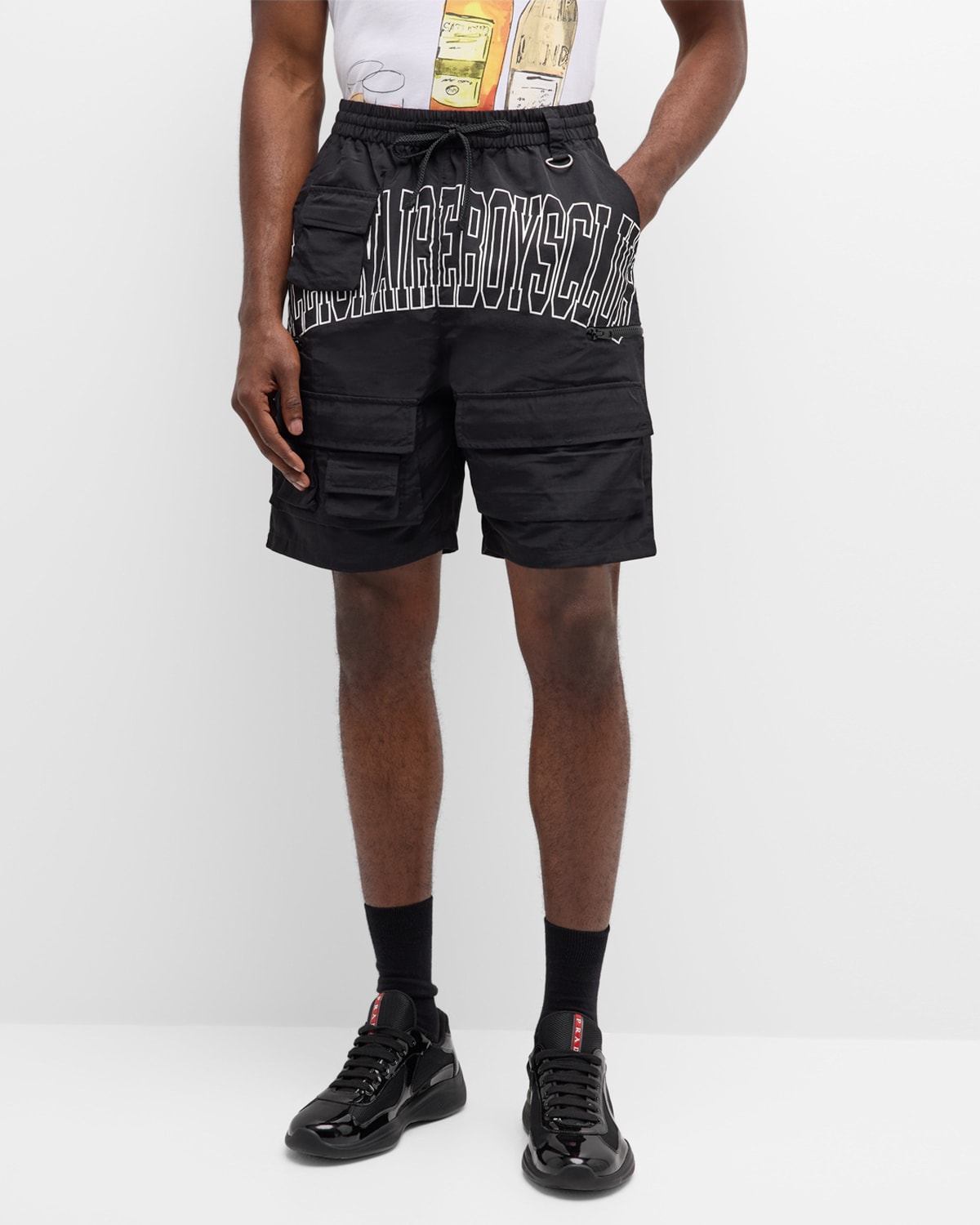 Shop Billionaire Boys Club Men's Wanderer Cargo Shorts In Black