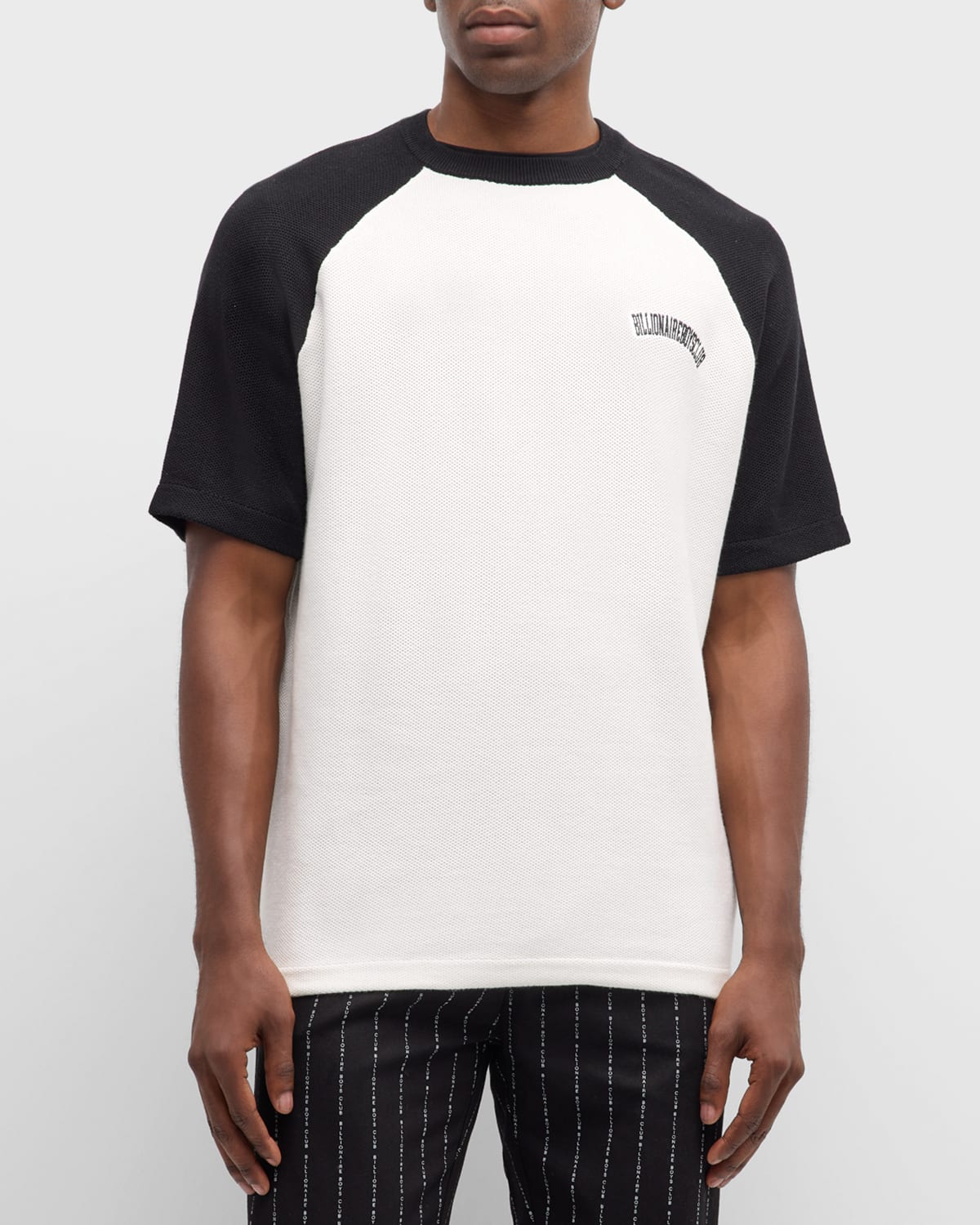 Shop Billionaire Boys Club Men's Moonshot Raglan T-shirt In White/black