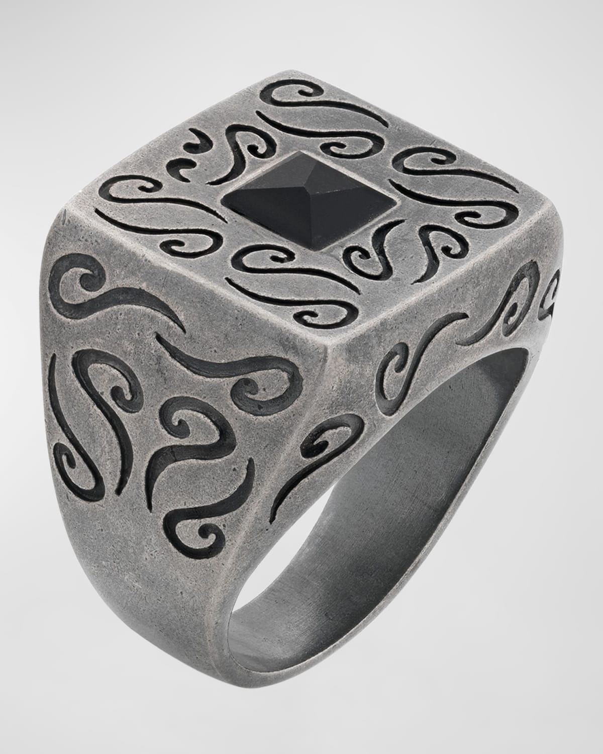 Men's Ara Square Engraved Ring