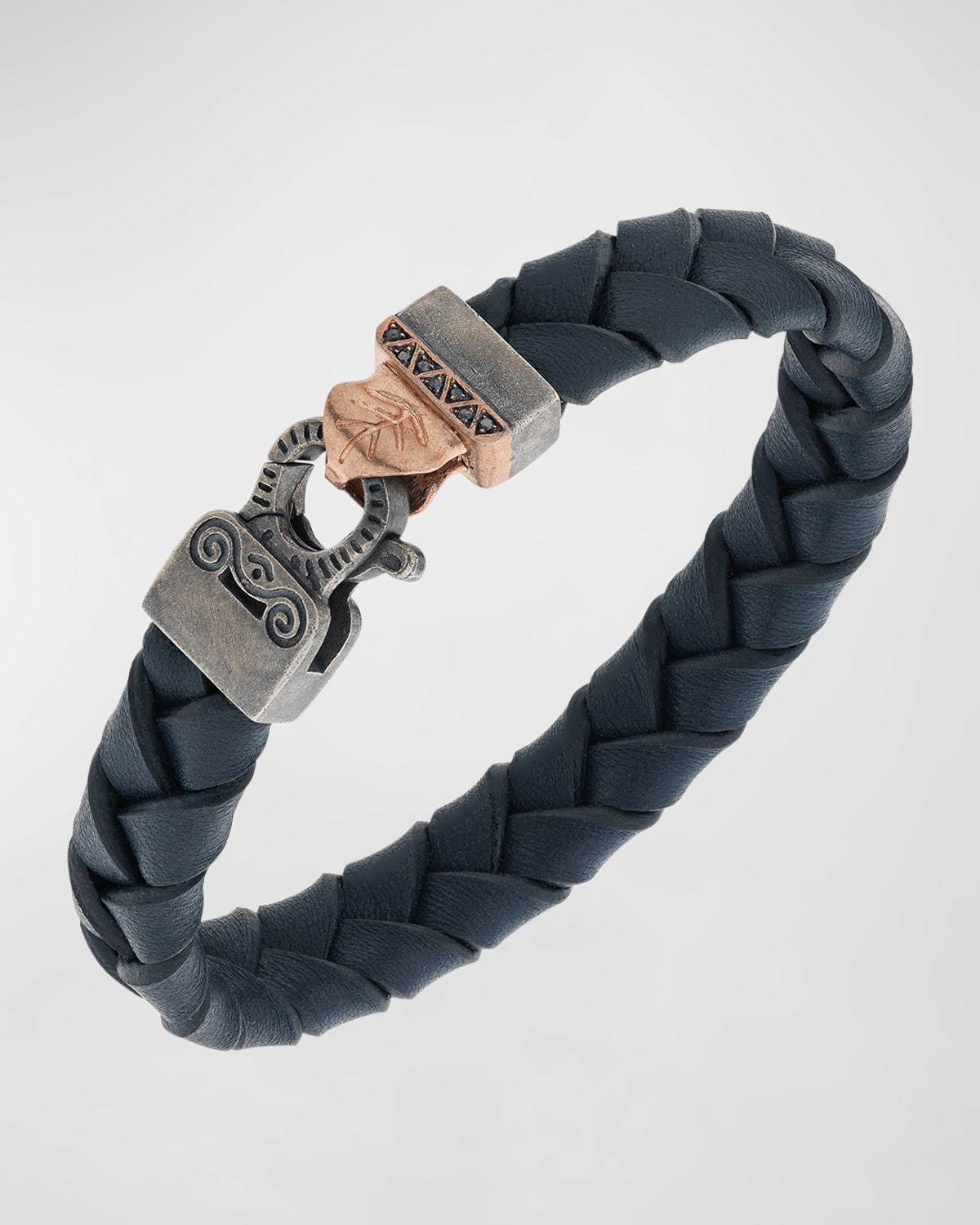 Men's Flaming Tongue Wide Leather Bracelet