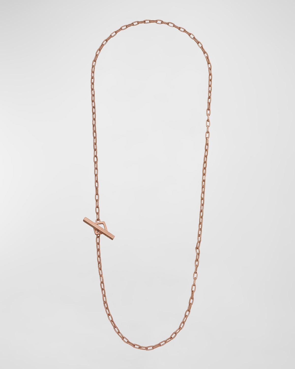 Shop Marco Dal Maso Men's Ulysses Hand Etched Link Lariat Necklace In Gold, 52mm In Rose Gold