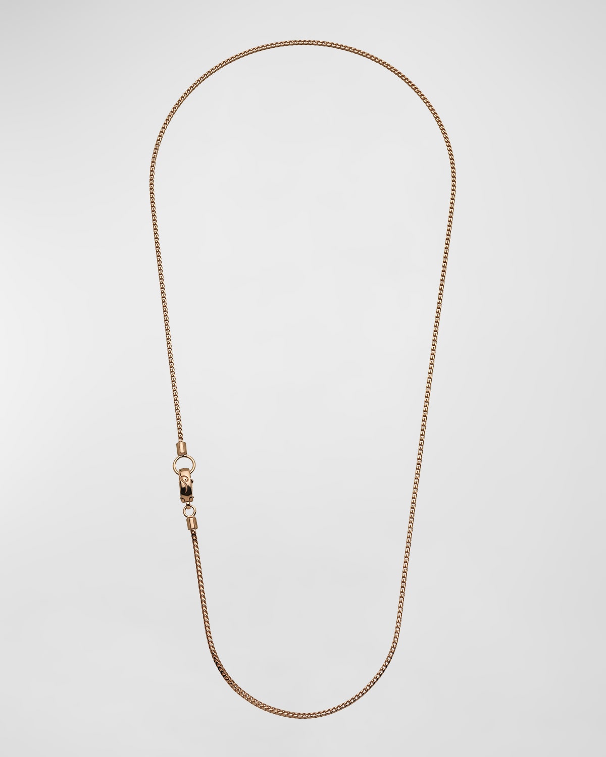 Shop Marco Dal Maso Men's Ulysses Ultrafine Franco Chain Necklace, 52mm In Rose Gold