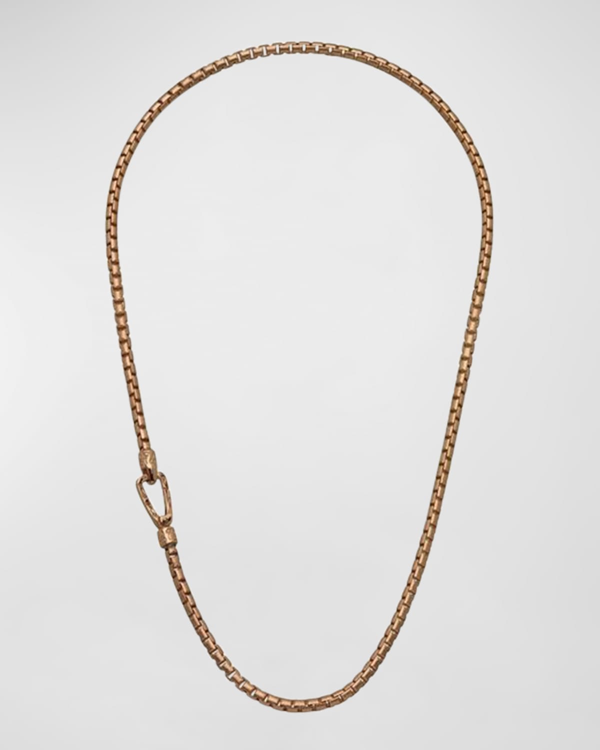 Shop Marco Dal Maso Men's Ulysses Box Chain Necklace In Gold, 52mm In Rose Gold