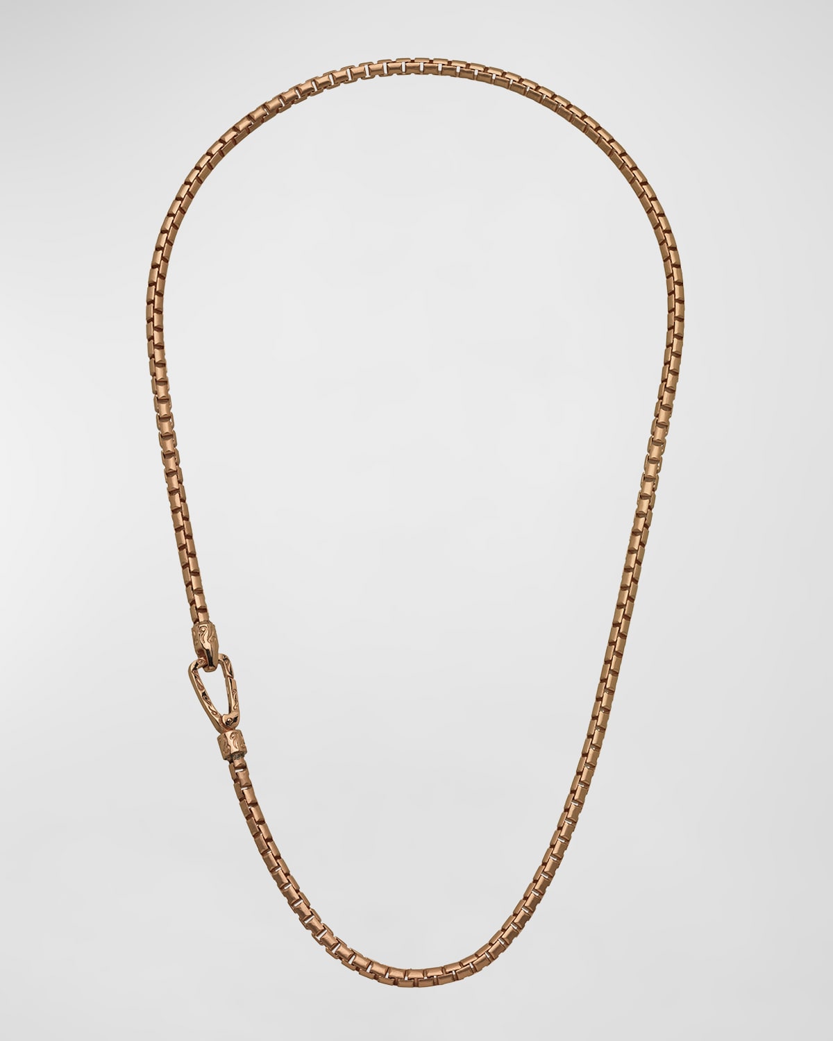 Shop Marco Dal Maso Men's Ulysses Box Chain Necklace In Gold, 57mm In Rose Gold