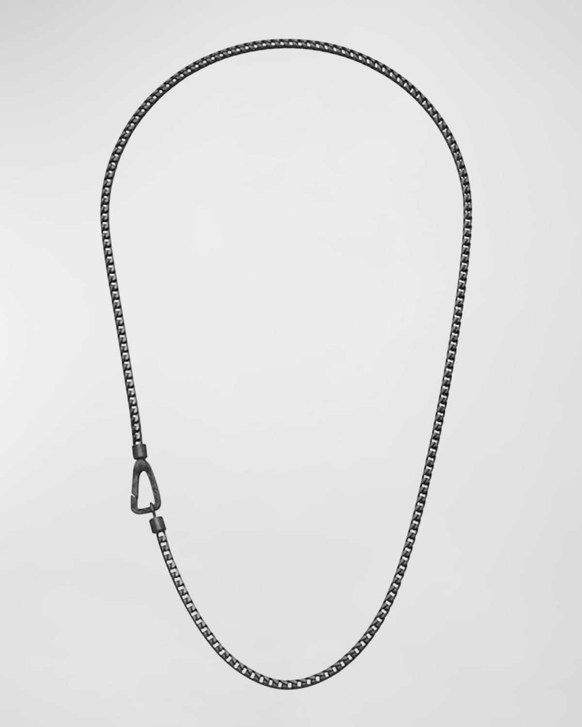 Men's Ulysses Franco Chain Necklace with Push Clasp in Silver, 52mm
