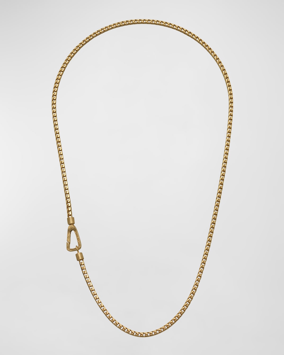 Shop Marco Dal Maso Men's Ulysses Franco Chain Necklace With Push Clasp In Gold, 57mm In Yellow Gold