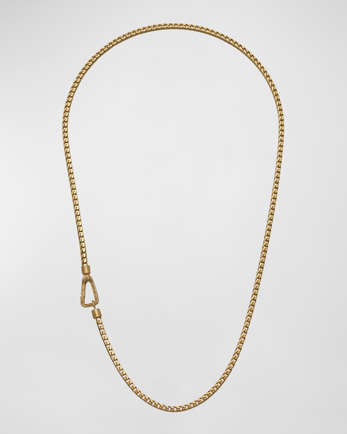 Men's Mesh Yellow Gold Plated Silver Necklace with Matte Chain, 24"L