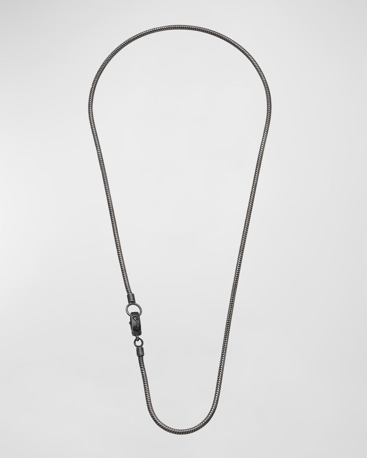 Shop Marco Dal Maso Men's Classy Oxidized Silver Necklace, 24"l