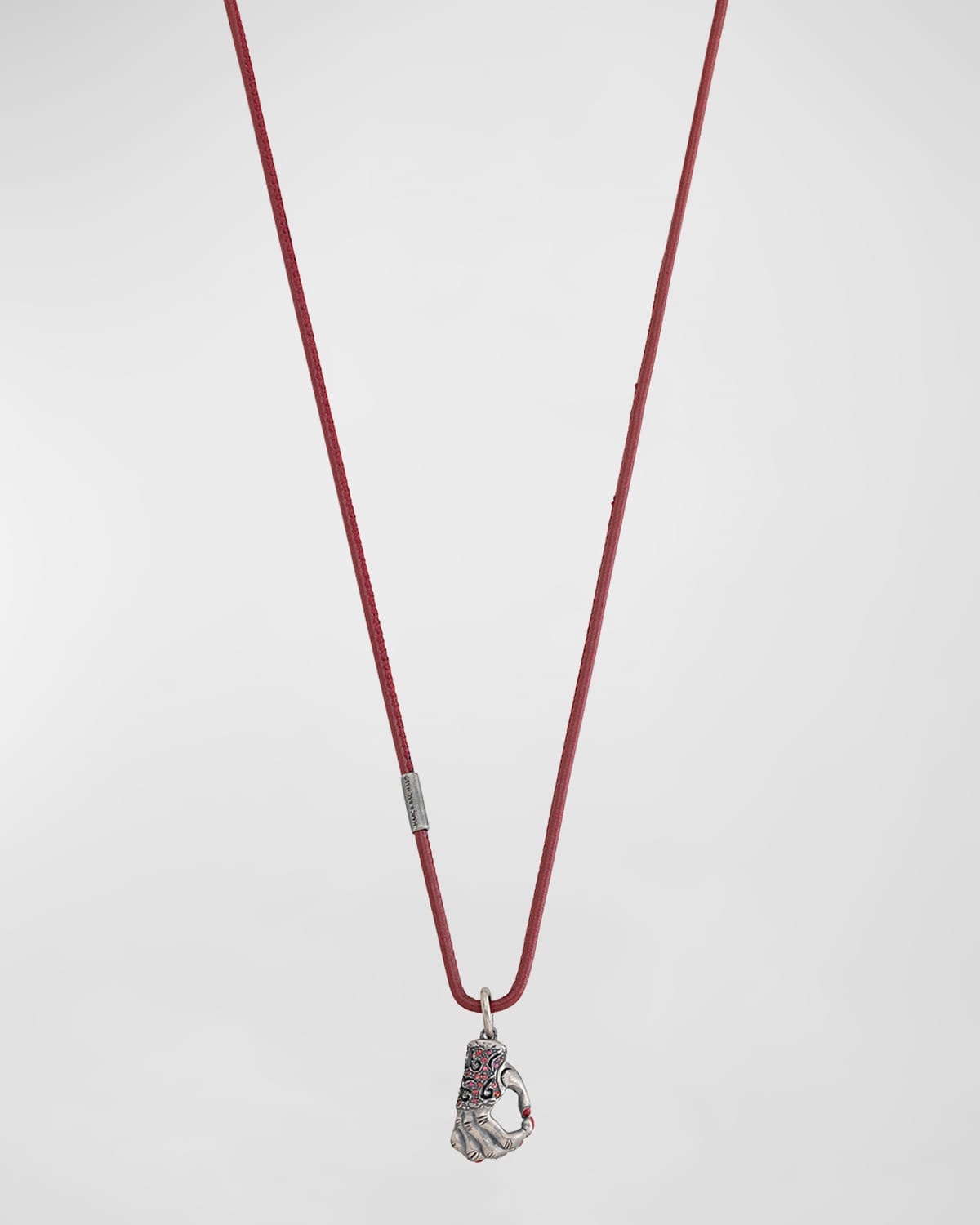 Shop Marco Dal Maso Men's Funky Monkey Pendant Necklace In Red