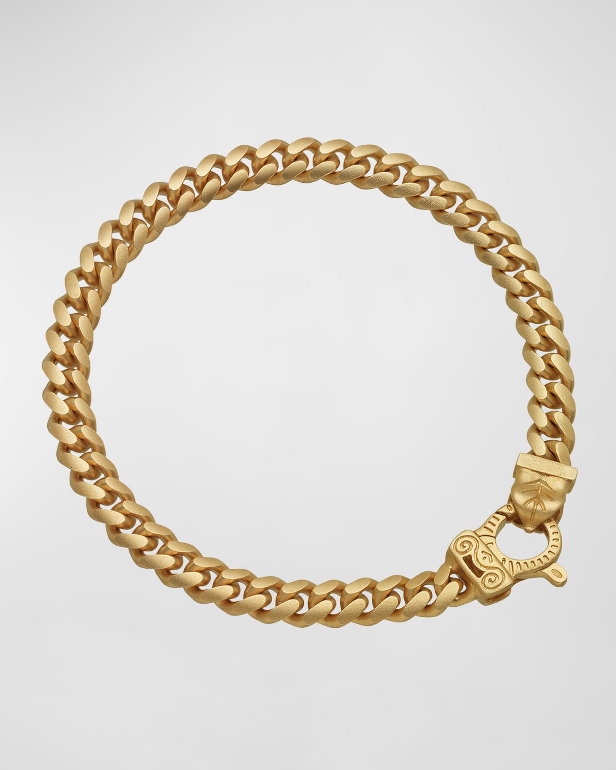 Shop Marco Dal Maso Men's Flaming Tongue Thin Link Bracelet, Gold In Yellow Gold