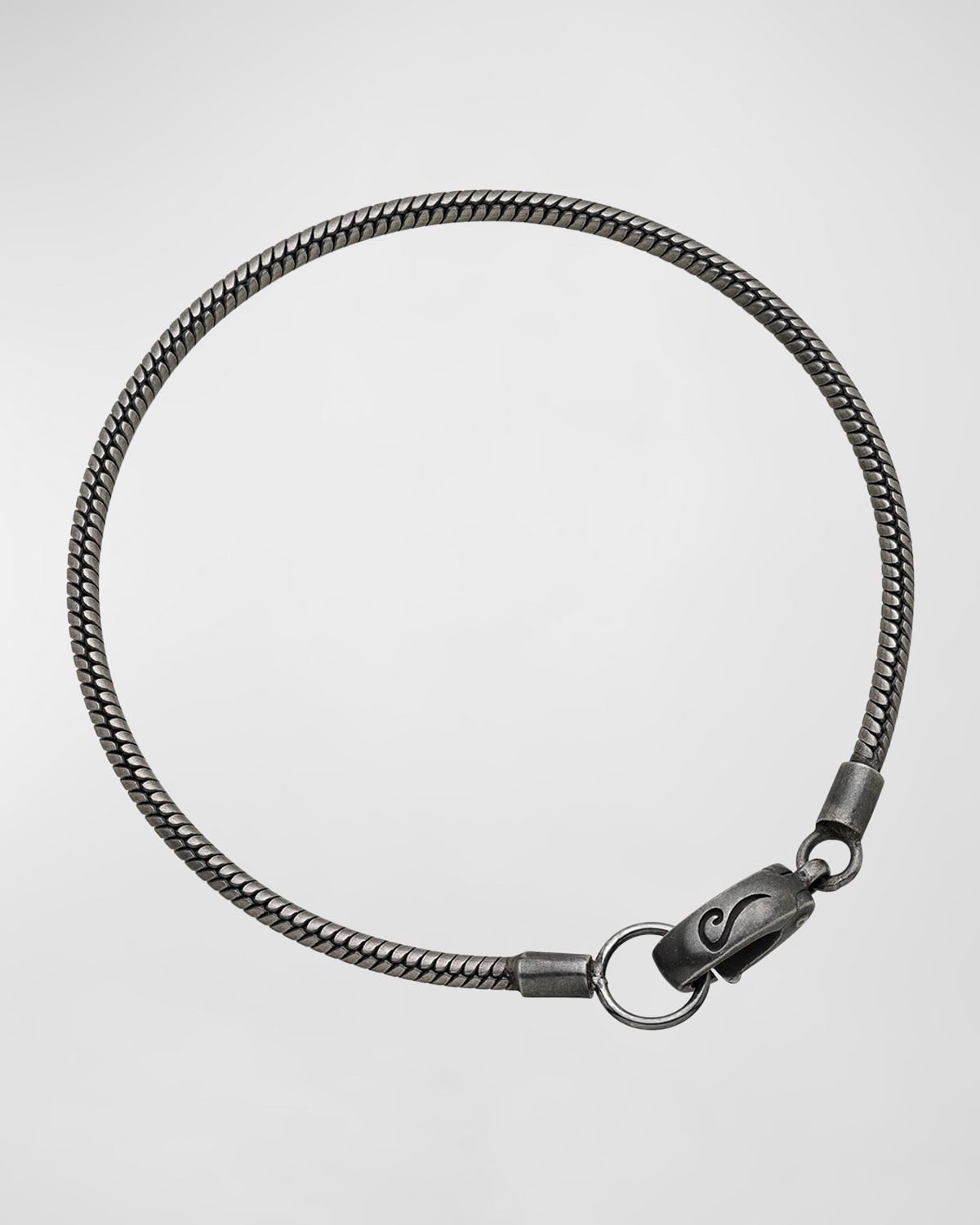 Men's Classy Oxidized Silver Bracelet