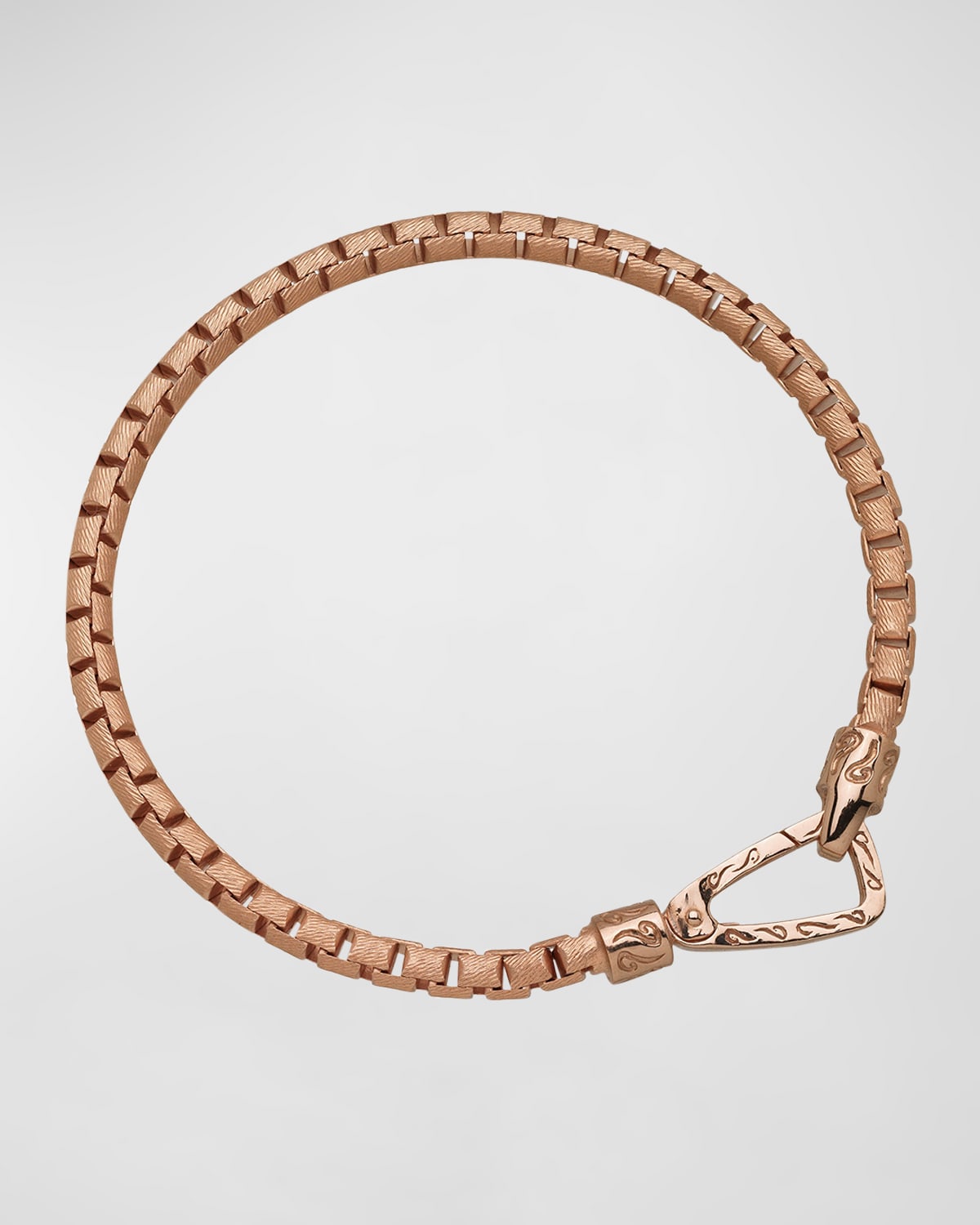 Shop Marco Dal Maso Men's Ulysses Box Chain Bracelet, Gold In Rose Gold