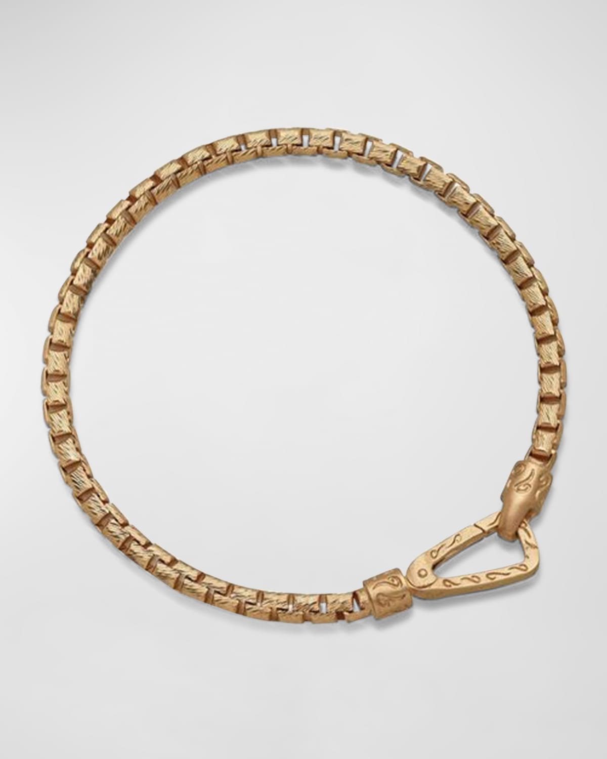 Men's Ulysses Box Chain Bracelet, Gold