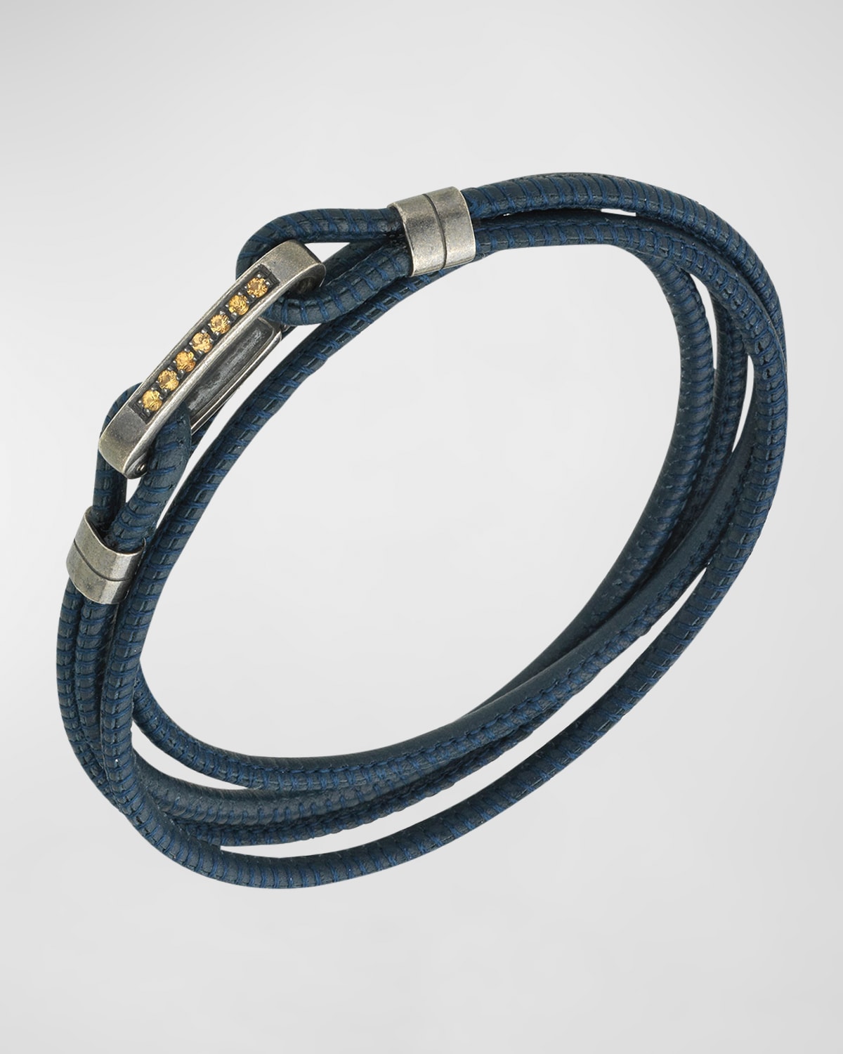 Men's Lash Multi Wrap Smooth Leather Bracelet