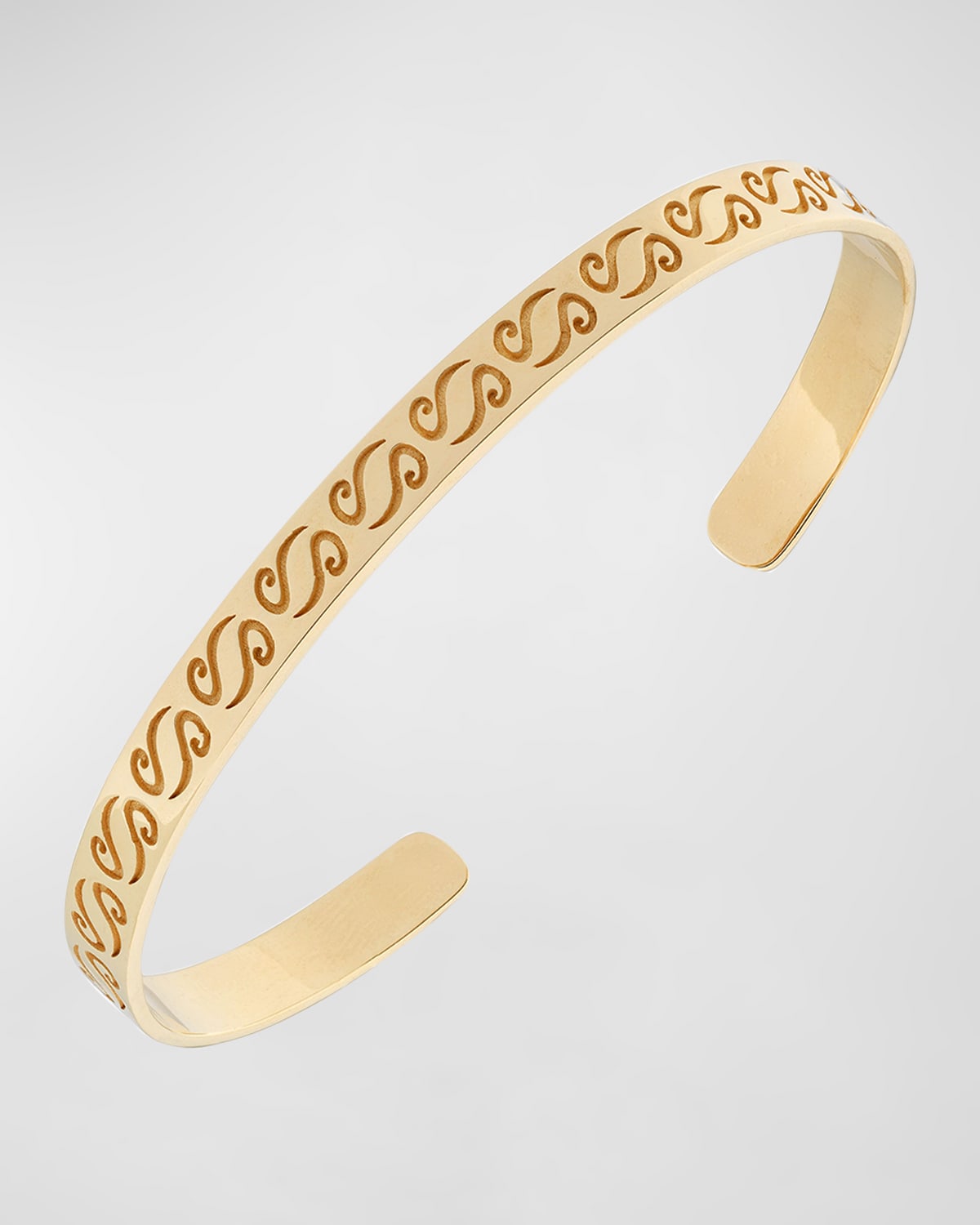 Men's Ara Engraved Gold Plated Cuff Bracelet