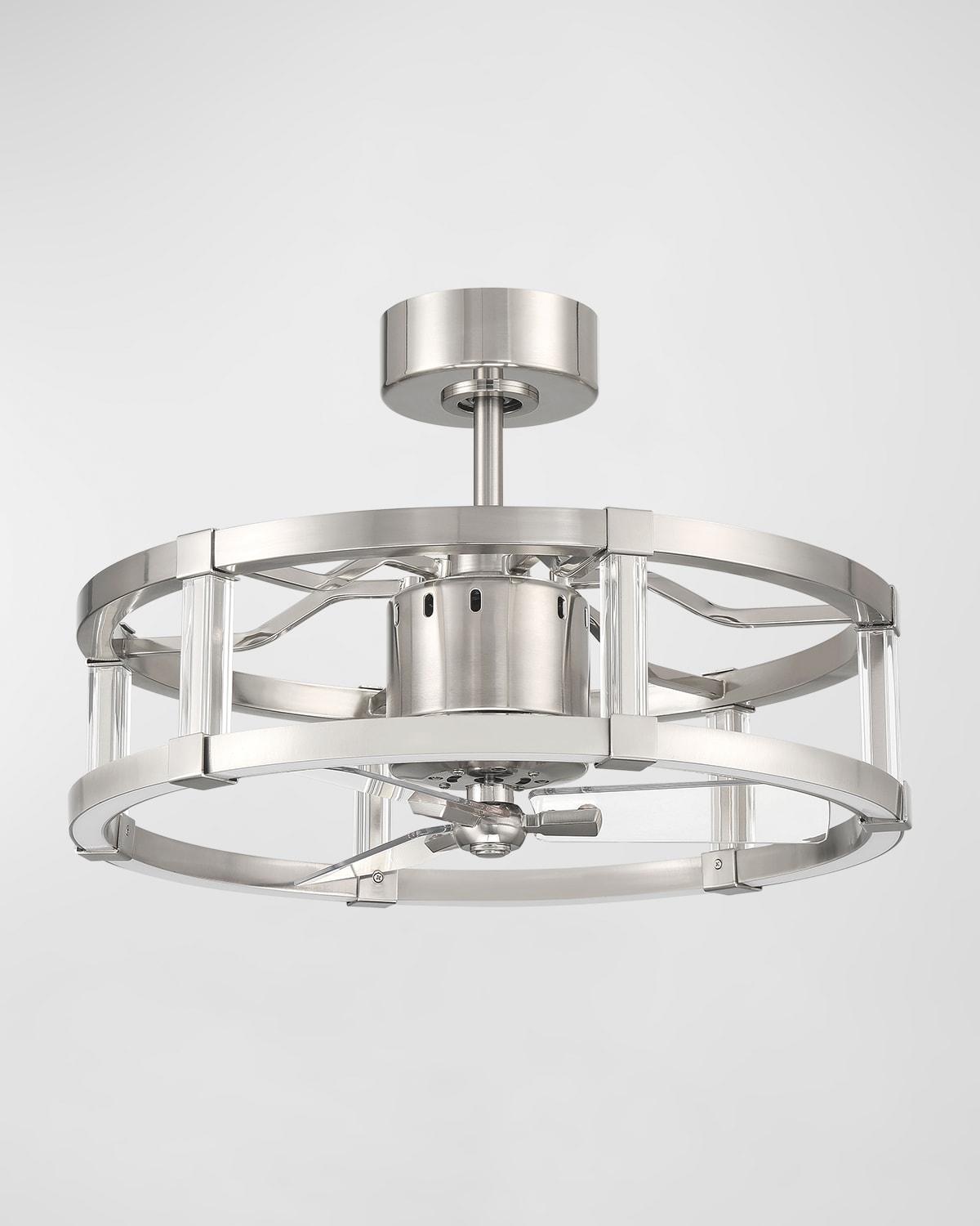 Ellington/litex Alexis 24" Fandelier With Wi-fi In Brushed Polished Nickel