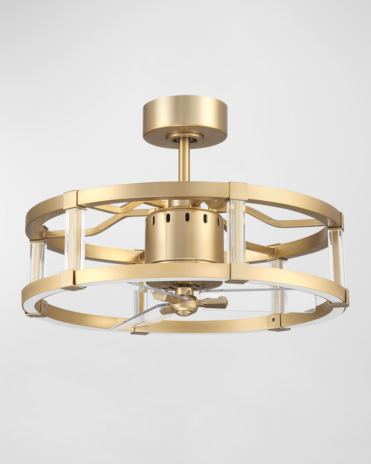 Ellington/litex Alexis 24" Fandelier With Wi-fi In Satin Brass