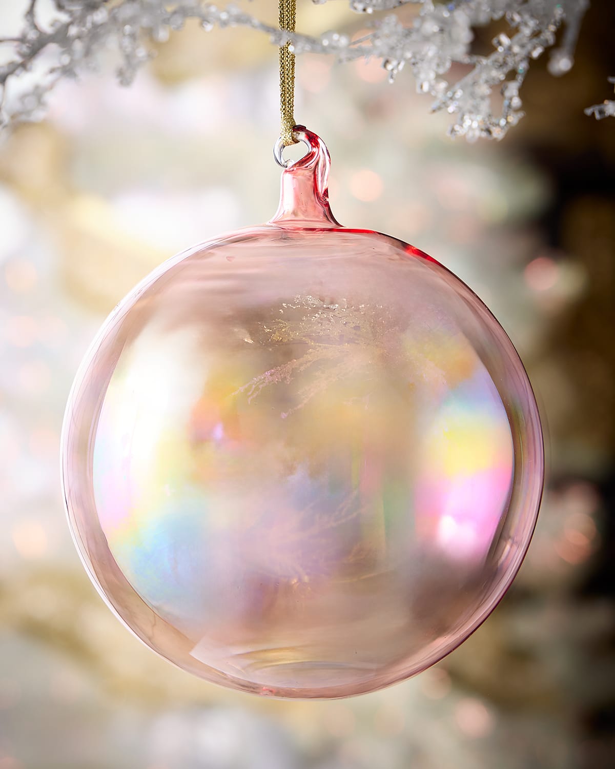 Jim Marvin French Purple Bottle Glass Ball Ornament