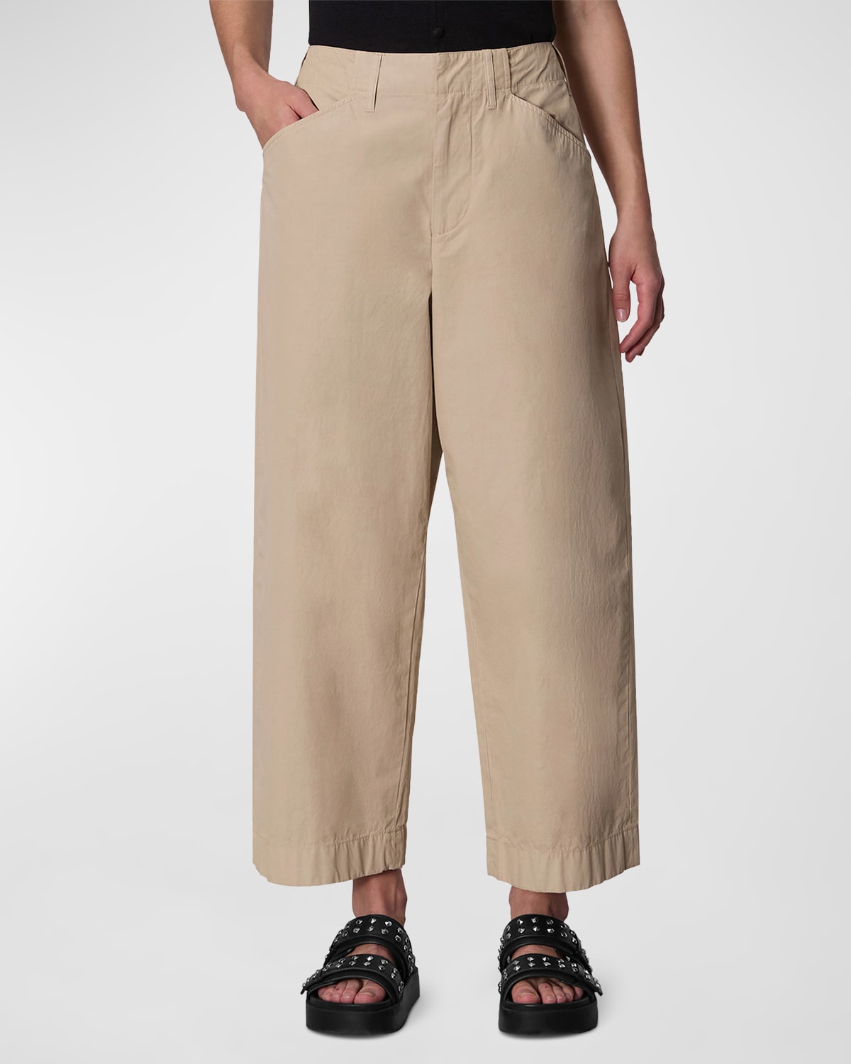 Shop Rag & Bone Banks Wide-leg Pants In Khaki