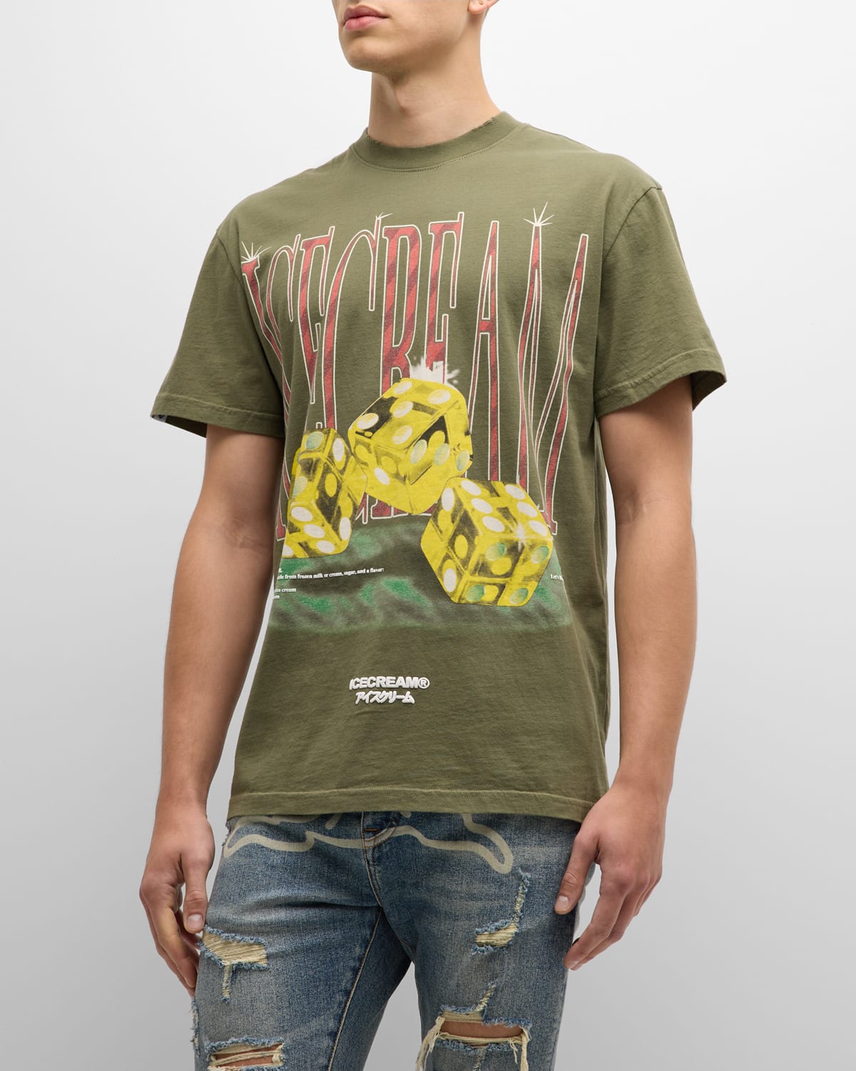 Shop Icecream Men's Fear Of A Rich Planet T-shirt In Four Leaf Clover