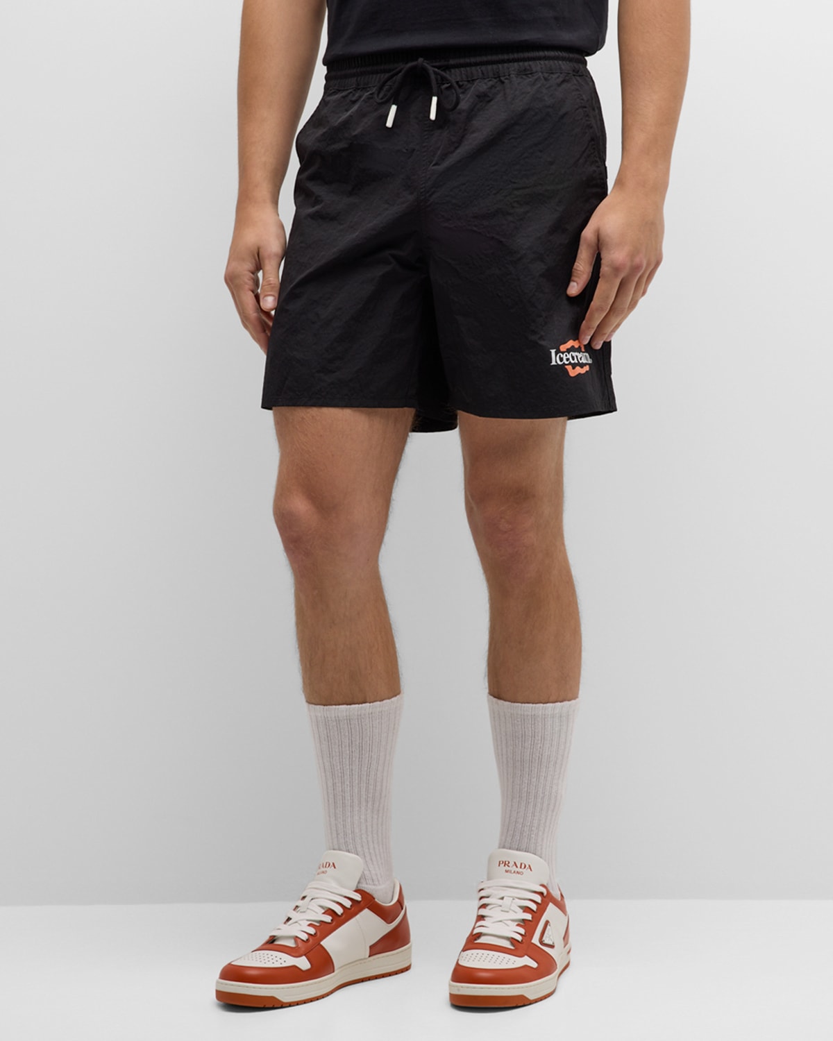 Shop Icecream Men's Trademark Drawstring Shorts In Black