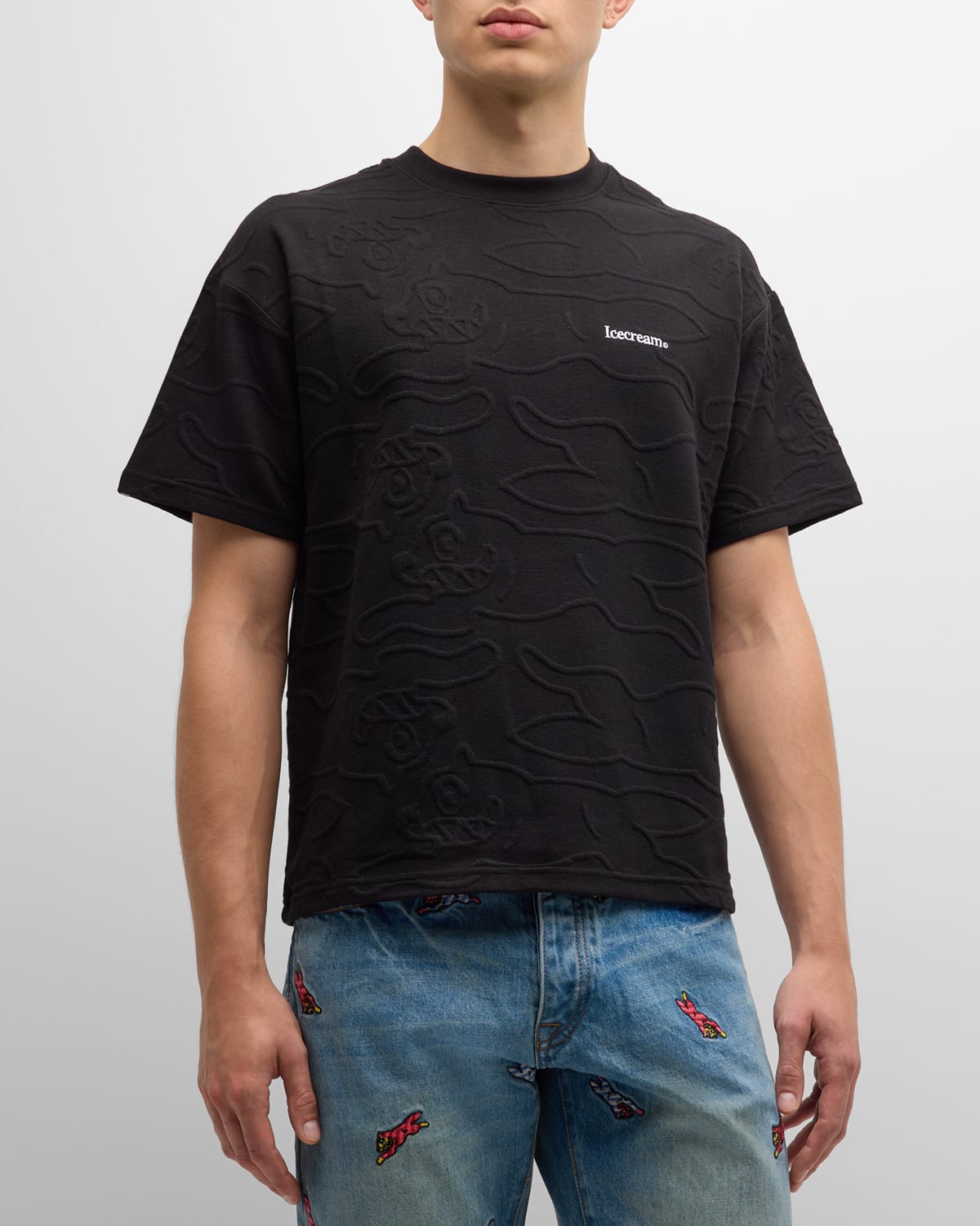 Shop Icecream Men's Blackened Oversize Knit T-shirt
