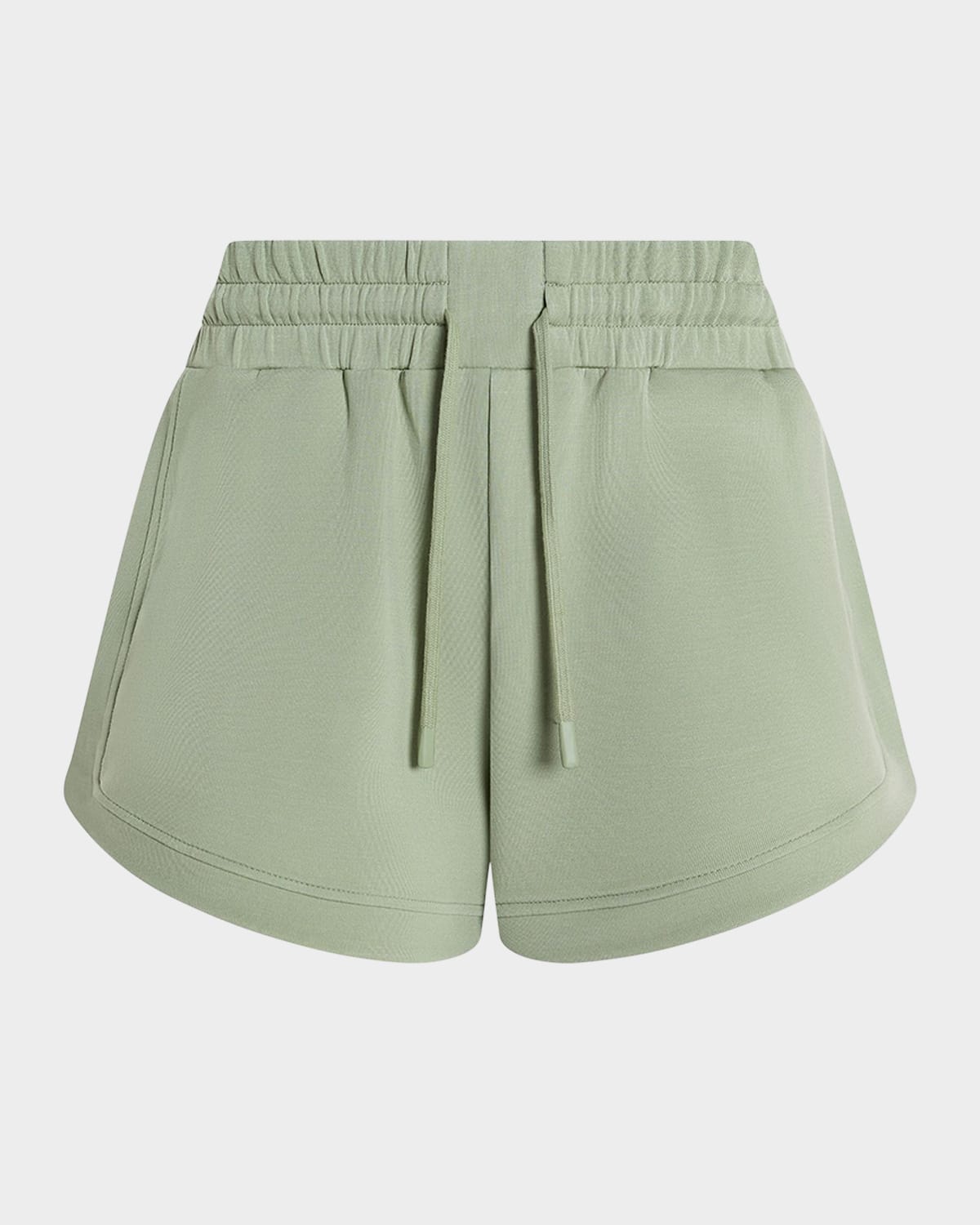 Shop Varley Ollie High-rise Shorts In Snow Sage