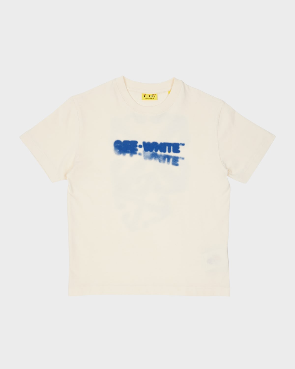 Off-white Kids' Boy's Faded Arrow Logo-print T-shirt In Neutral
