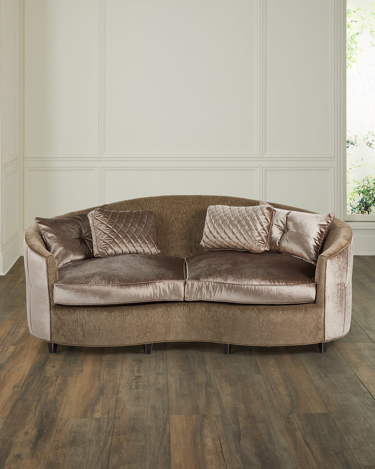 Shop Old Hickory Tannery Hillary Tufted Back Sofa, 86" In Taupe