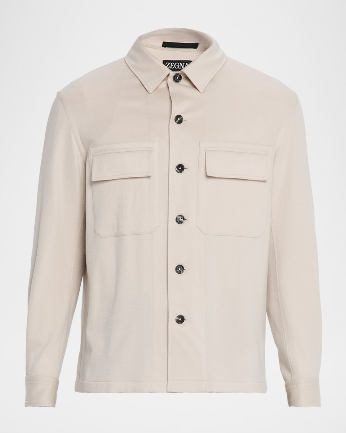 Zegna Men's Oasi Cashmere Overshirt In Neutral
