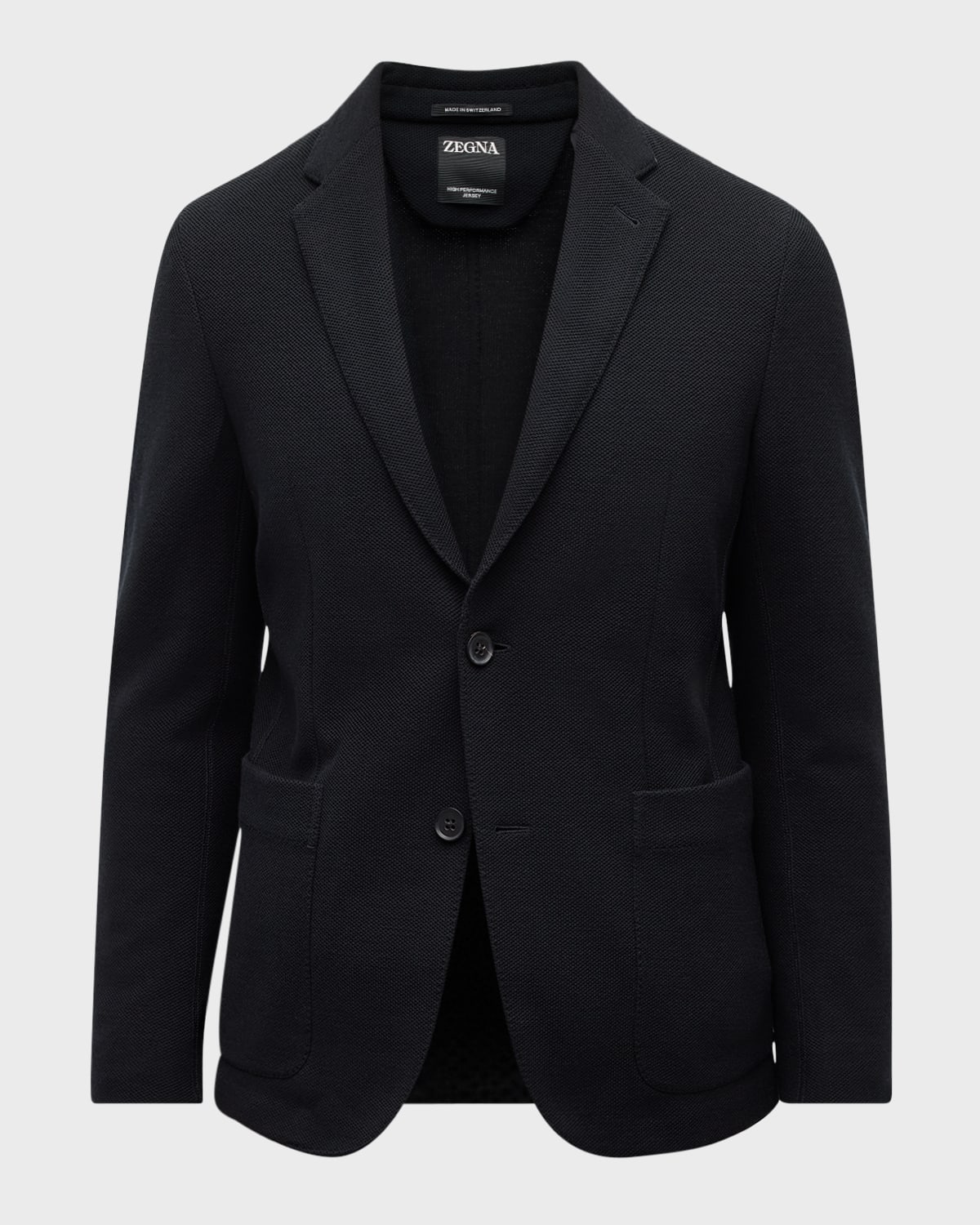 ZEGNA Men's Honeycomb High-Performance Jersey Sport Coat