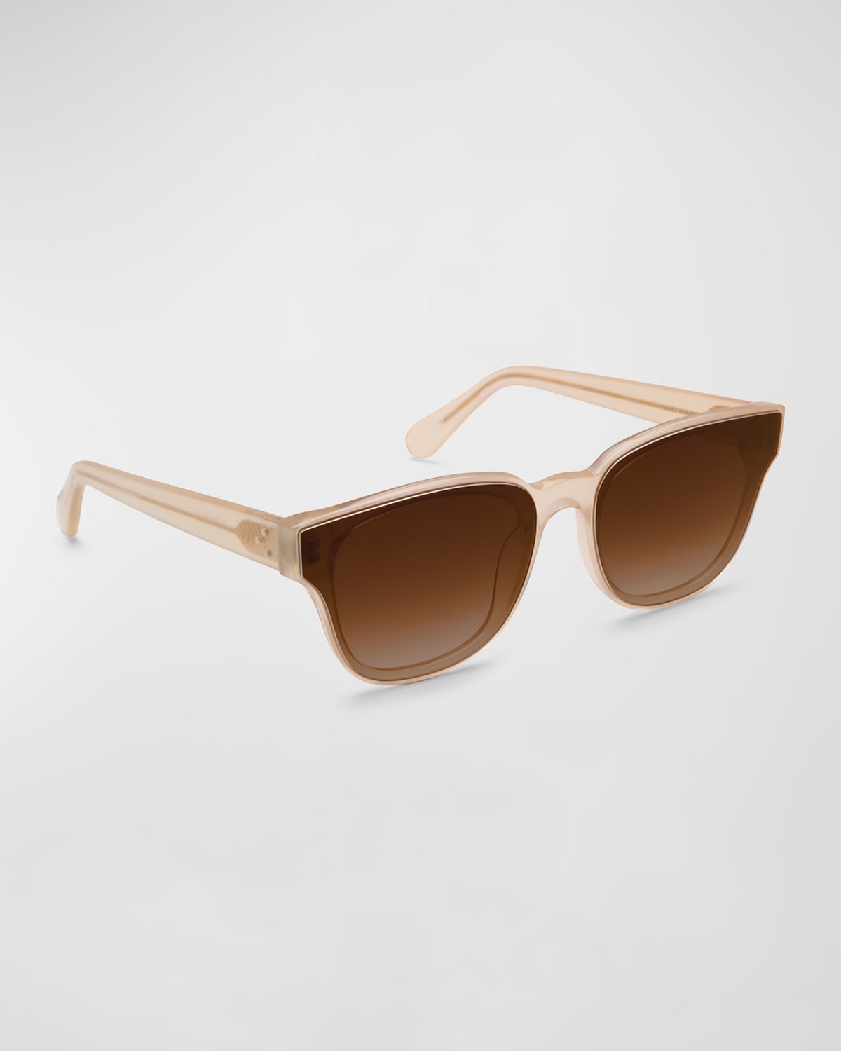 Shop Krewe Webster Nylon Acetate Square Sunglasses In Blonde