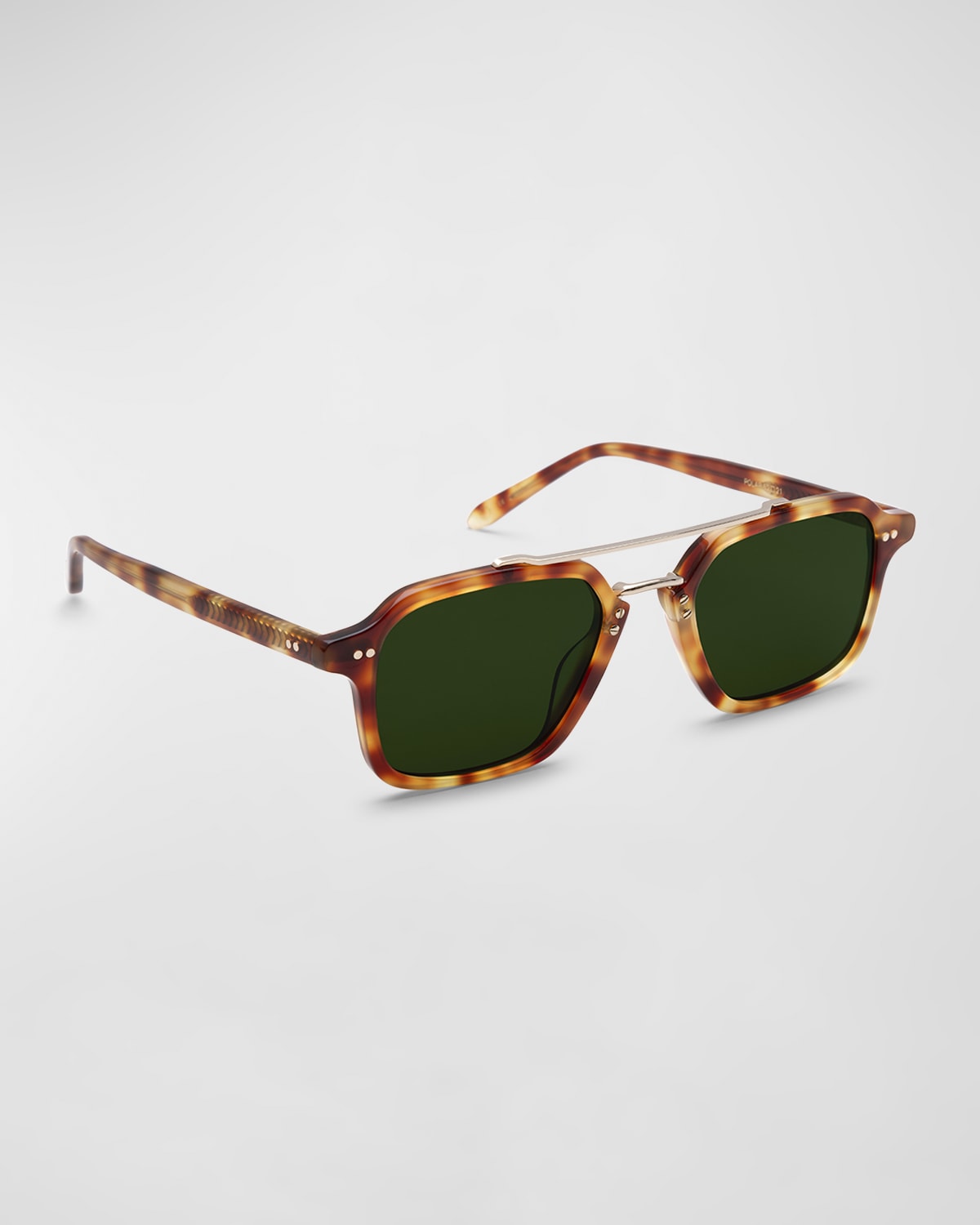 Shop Krewe Colton Acetate Aviator Sunglasses In Hawsbill