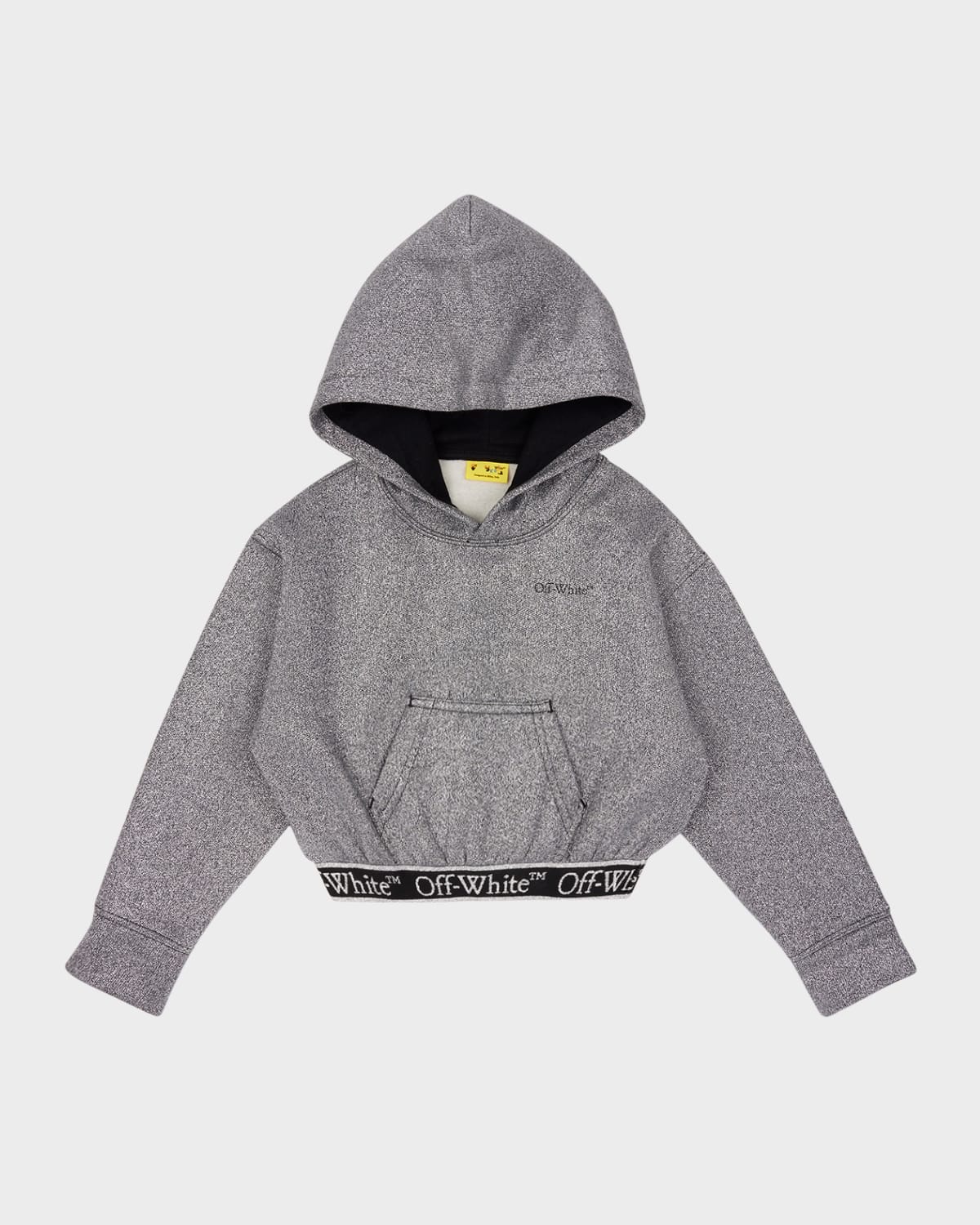Girl's Bookish Logo Tape Cropped Hoodie, Size 4-12