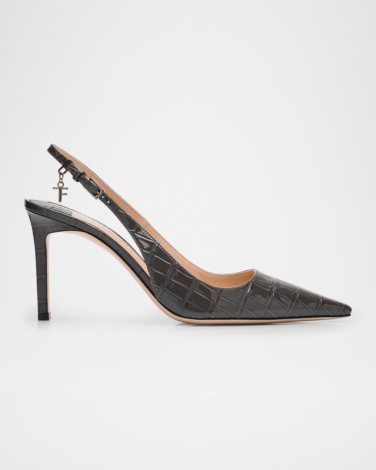 Angelina Croco Slingback Pumps